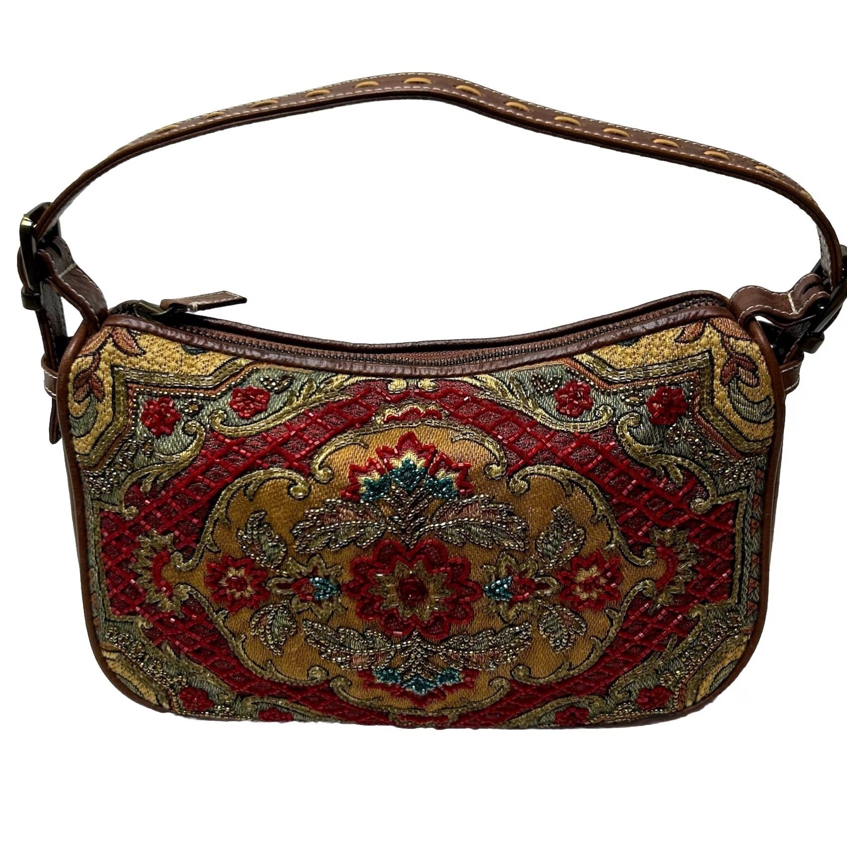 Vintage VINTAGE Isabella Fiore Embellished Tapestry Shoulder Bag Size ONE SIZE - 2 Thumbnail