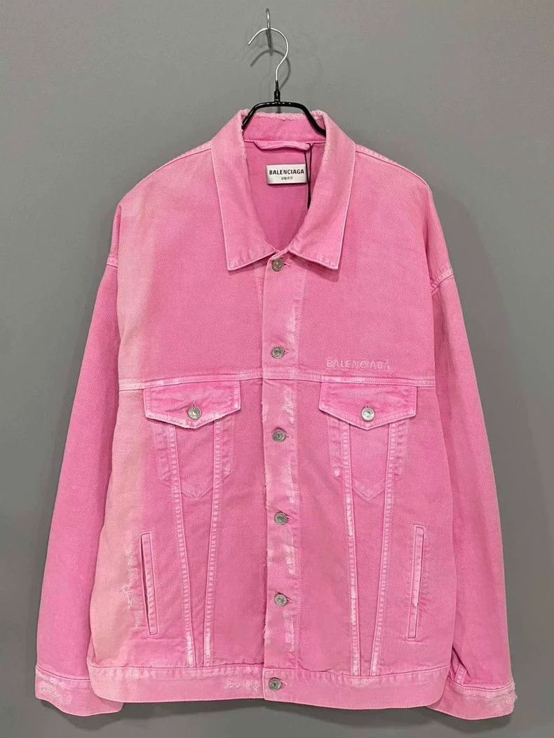 Balenciaga Balenciaga Pink Washed Denim Jacket - dmc Size US M / EU 48-50 / 2 - 1 Thumbnail