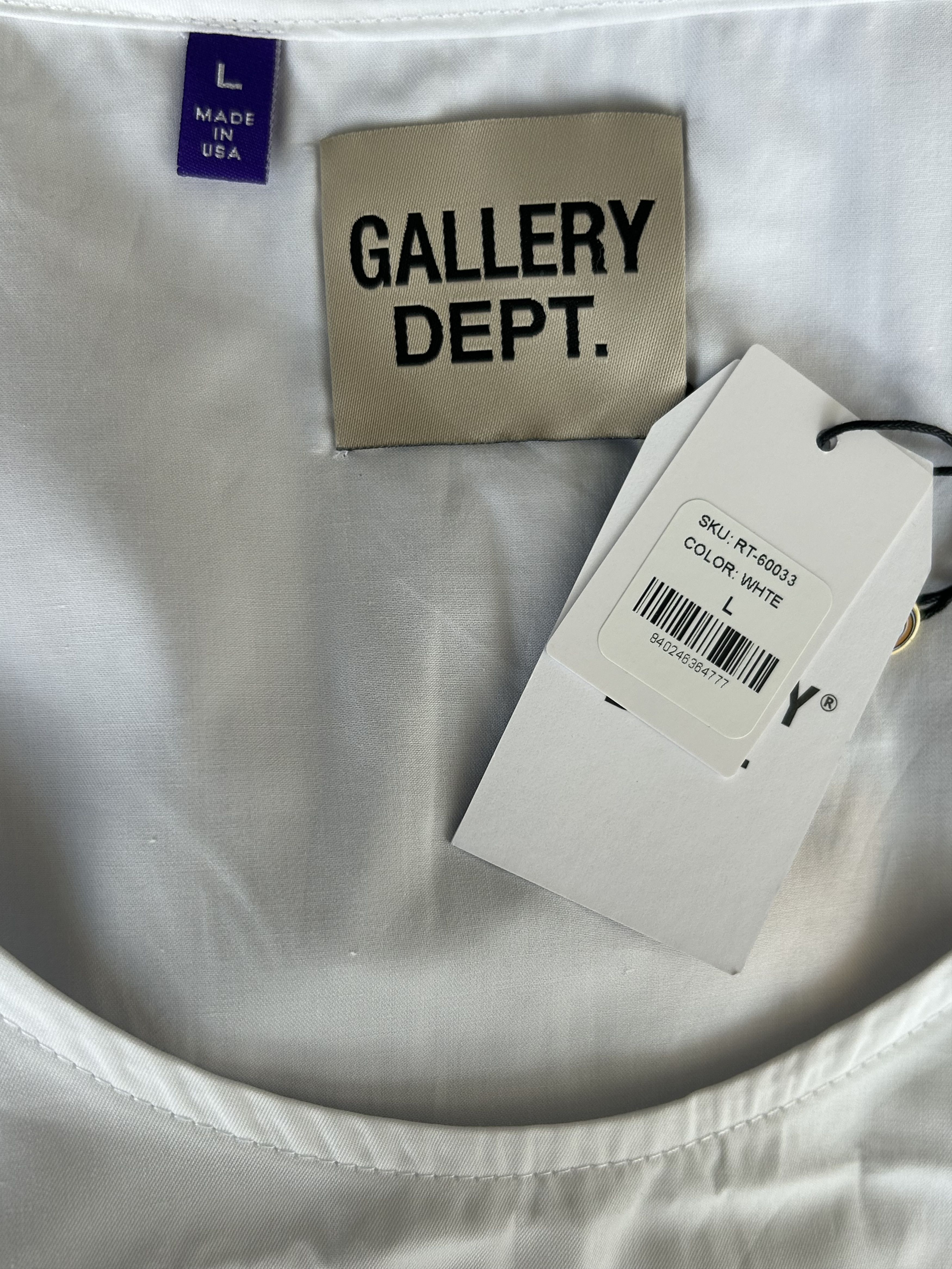 Gallery Dept. Gallery Dept White & Black Dept Logo Tank Top Size US XXL / EU 58 / 5 - 3 Thumbnail
