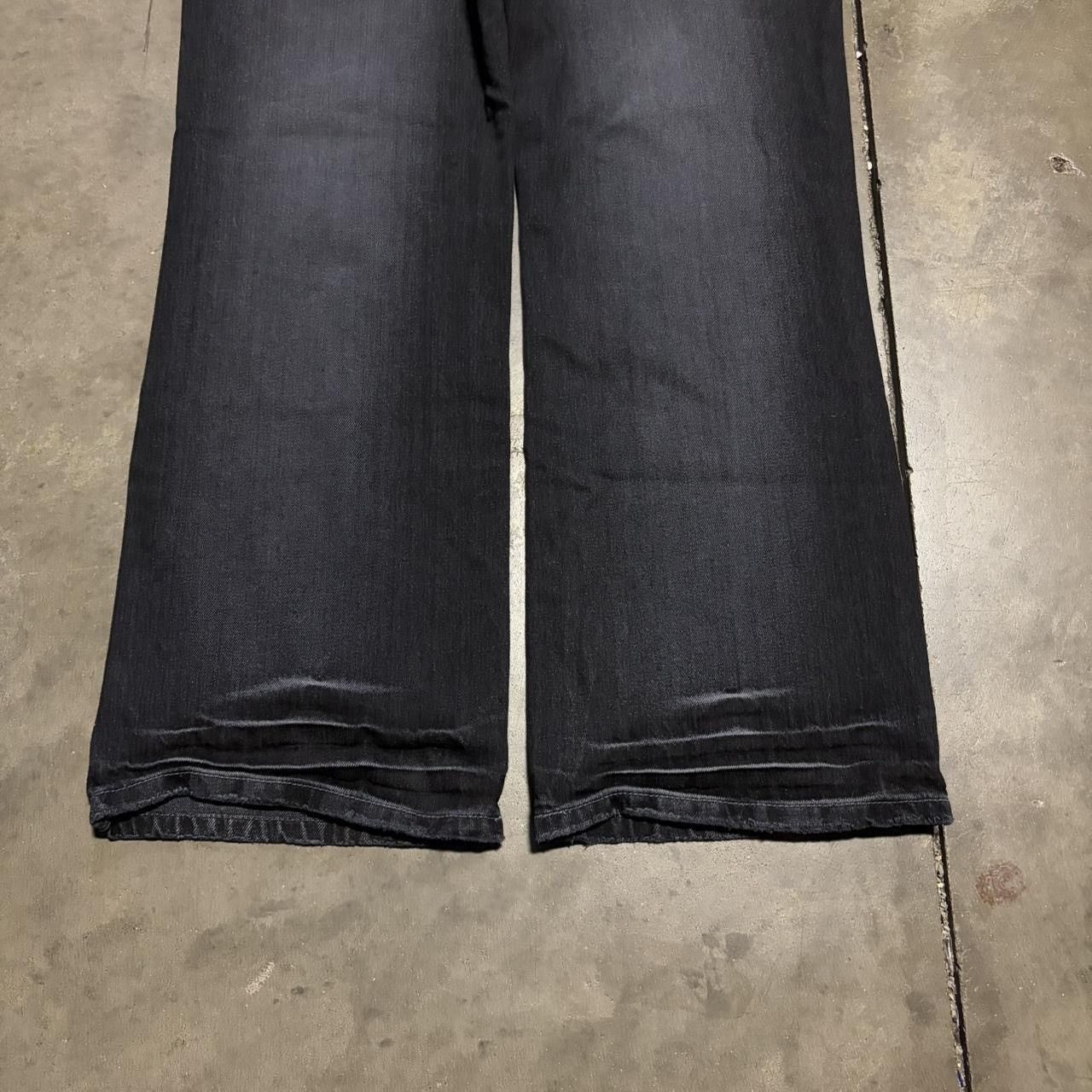 Vintage Vintage Low Rise Boot Cut Denim Jeans Black Faded Grunge Y2K Size US 38 / EU 54 - 6 Thumbnail