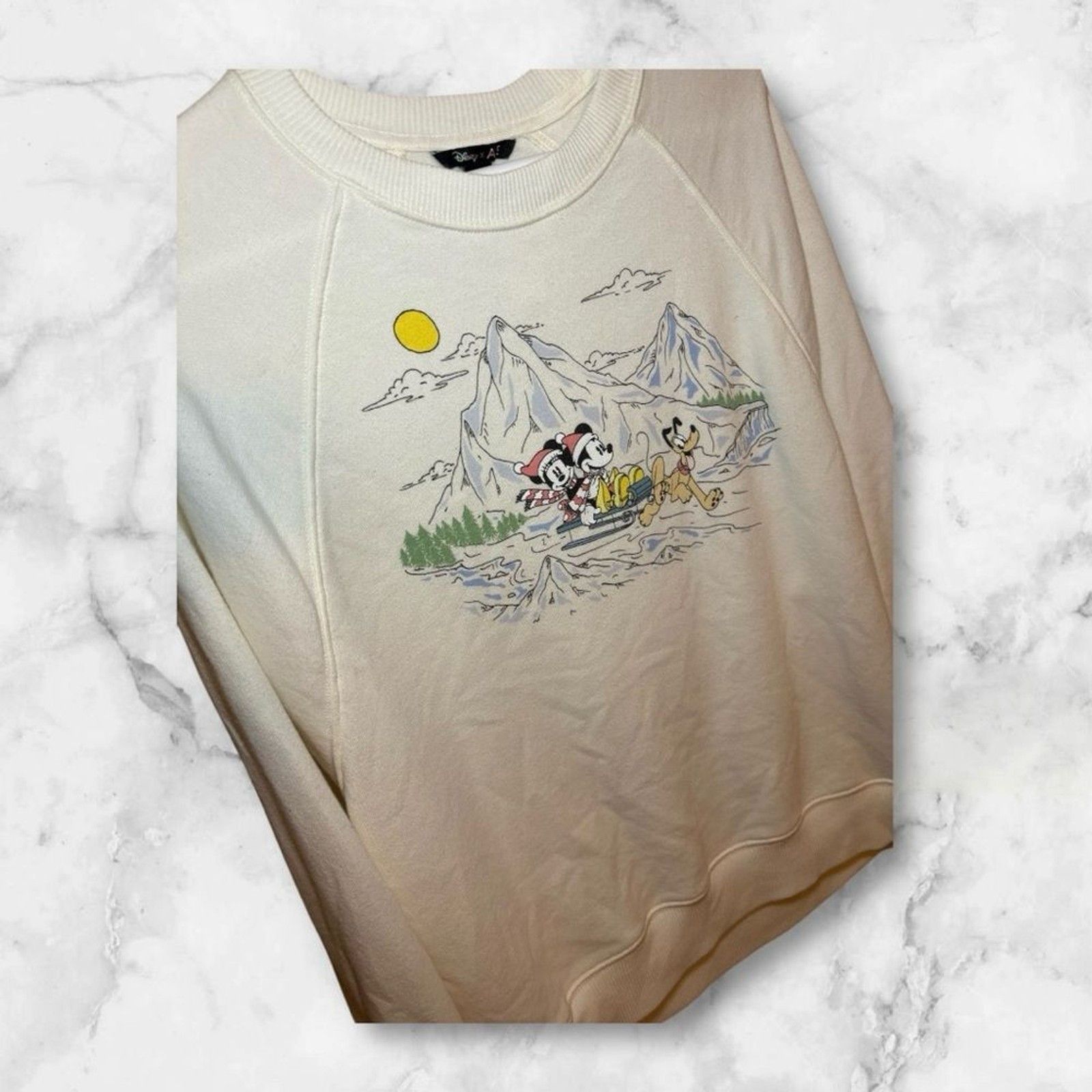 American Eagle Outfitters American Eagle Disney Mickey Minnie sledding sweater S Size US S / EU 44-46 / 1 - 3 Thumbnail
