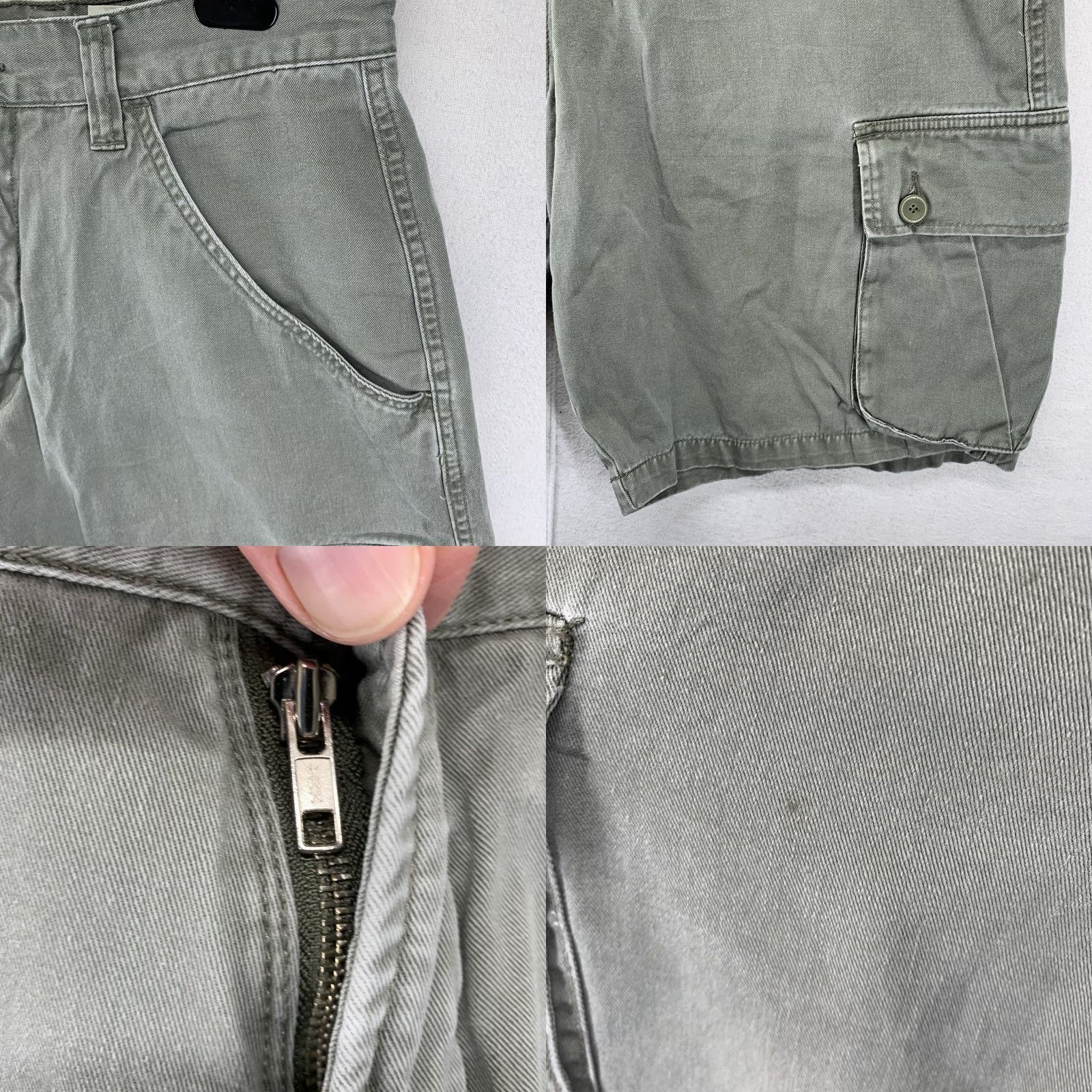 Vintage VINTAGE Union Bay Shorts Men 34 Cargo Cargo Shorts 90s Grunge Skater Wide Leg Green Size US 34 / EU 50 - 8 Thumbnail