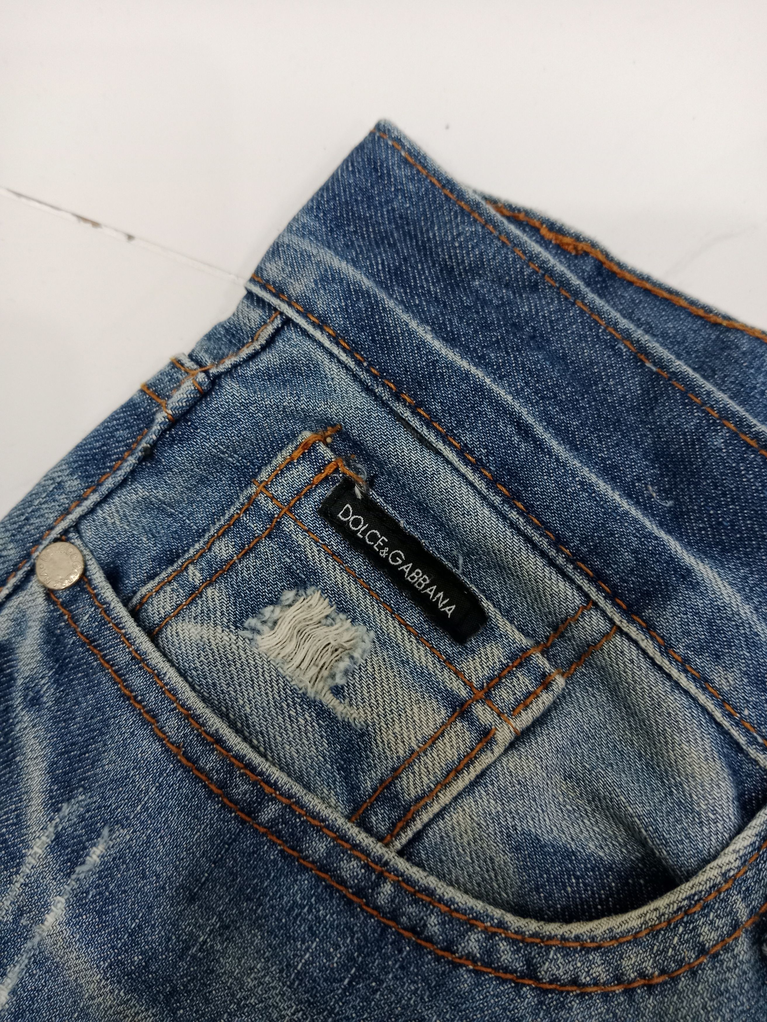 Dolce & Gabbana DOLCE & GABBANA Distressed Jeans Nice Style Size US 33 - 10 Thumbnail