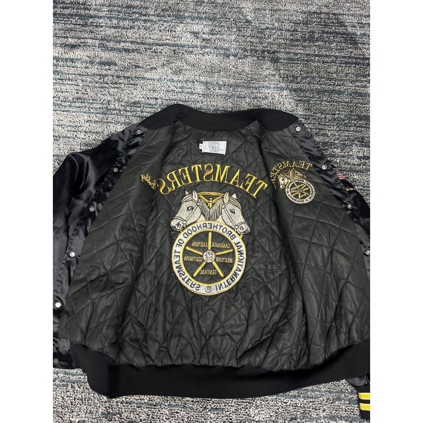 & Other Stories Vintage Teamsters King Louie Sz XL USA Black Jacket Size US XL / EU 56 / 4 - 5 Thumbnail