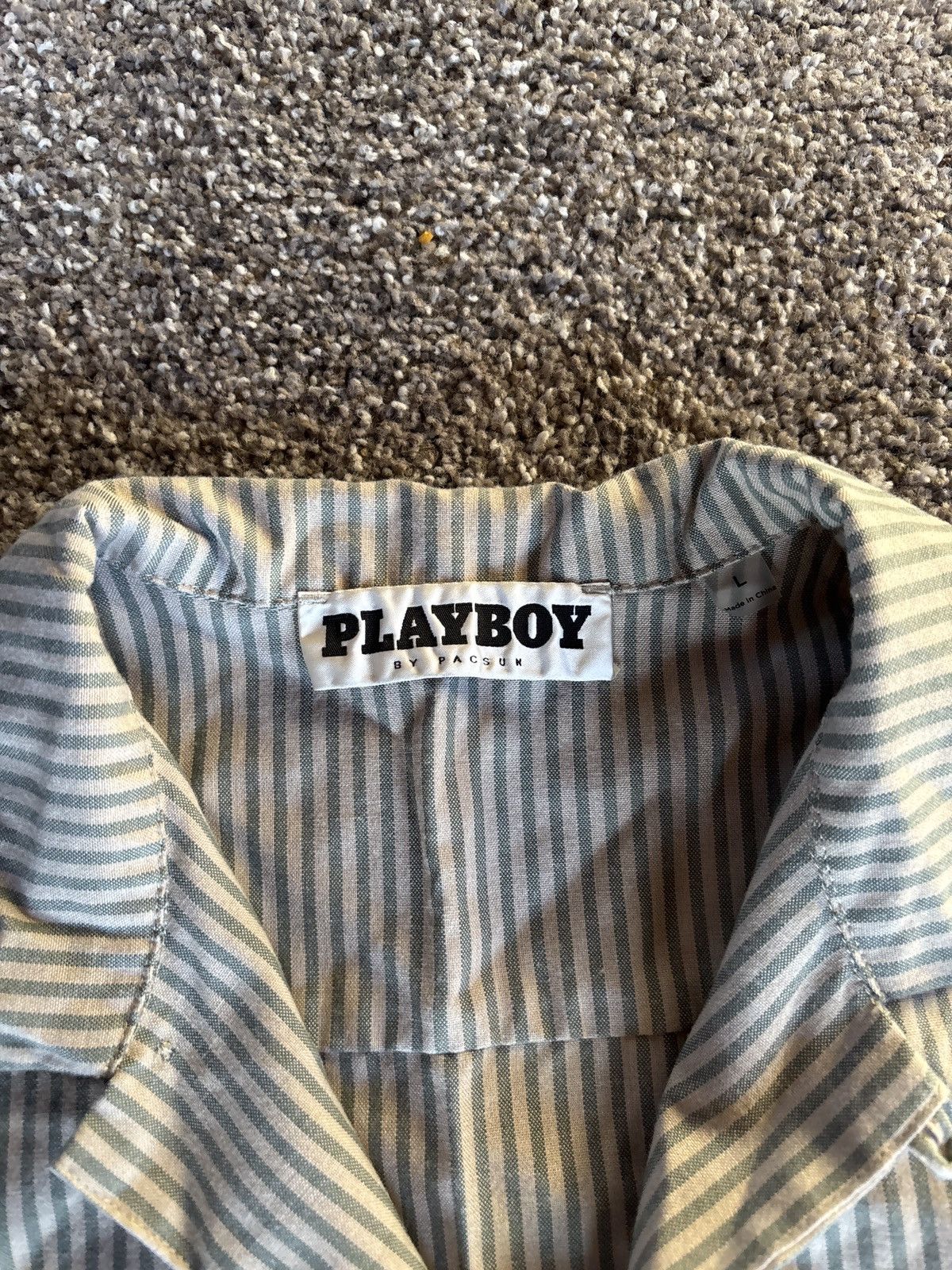 Playboy Playboy striped button up Size US L / EU 52-54 / 3 - 4 Thumbnail