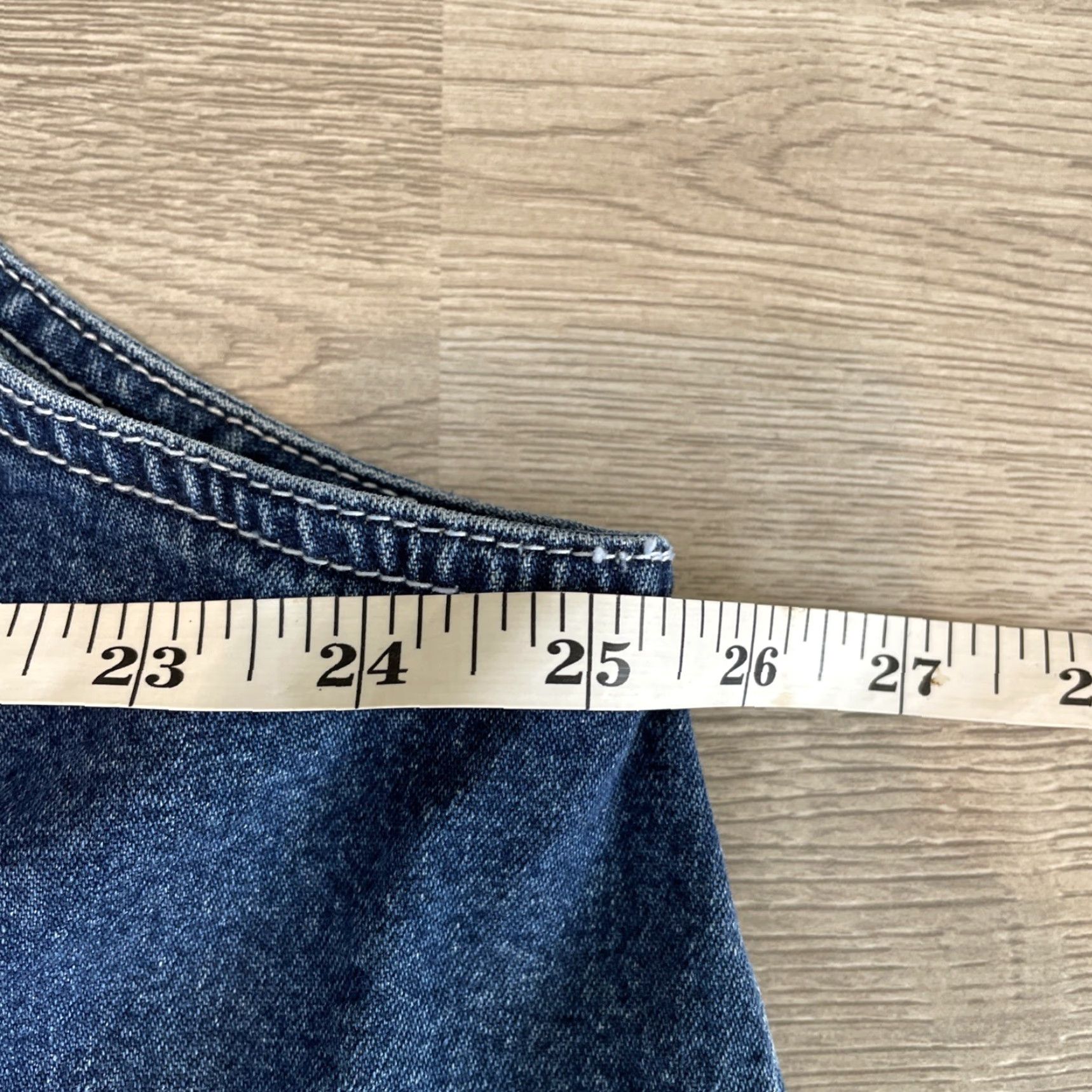Vintage VINTAGE Eric Charles Women’s Plus Size Tank Dress 3X Blue Sleeveless V-Neck Denim Pockets 90s Size XXL / US 16-18 / IT 52-54 - 4 Thumbnail