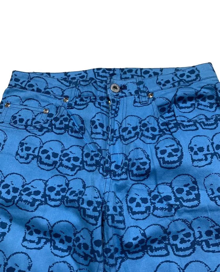 Hysteric Glamour Hysteric Glamour Skull All Over Print Blue Pants Size US 28 / EU 44 - 3 Thumbnail