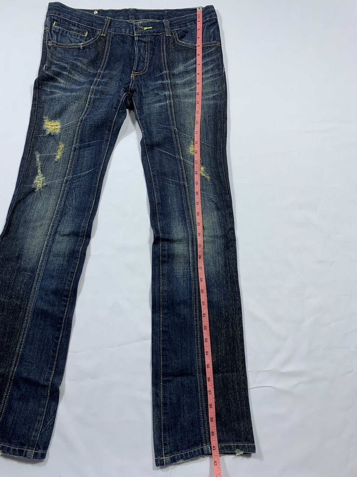 BUFFALO BOBS Sick Flared Buffalo Hybrid Distresses Denim jeans Size US 32 / EU 48 - 12 Thumbnail