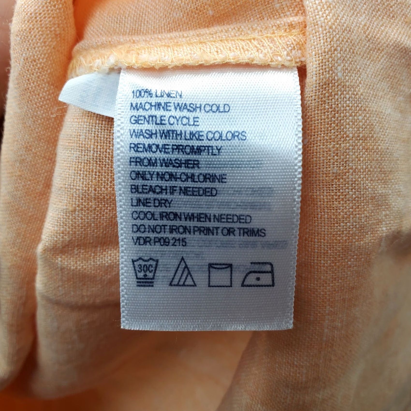 Nautica Nautica Shirt Women Size M Orange Linen Pintuck Embroidered Logo Roll Tab Sleeve Size M / US 6-8 / IT 42-44 - 6 Thumbnail