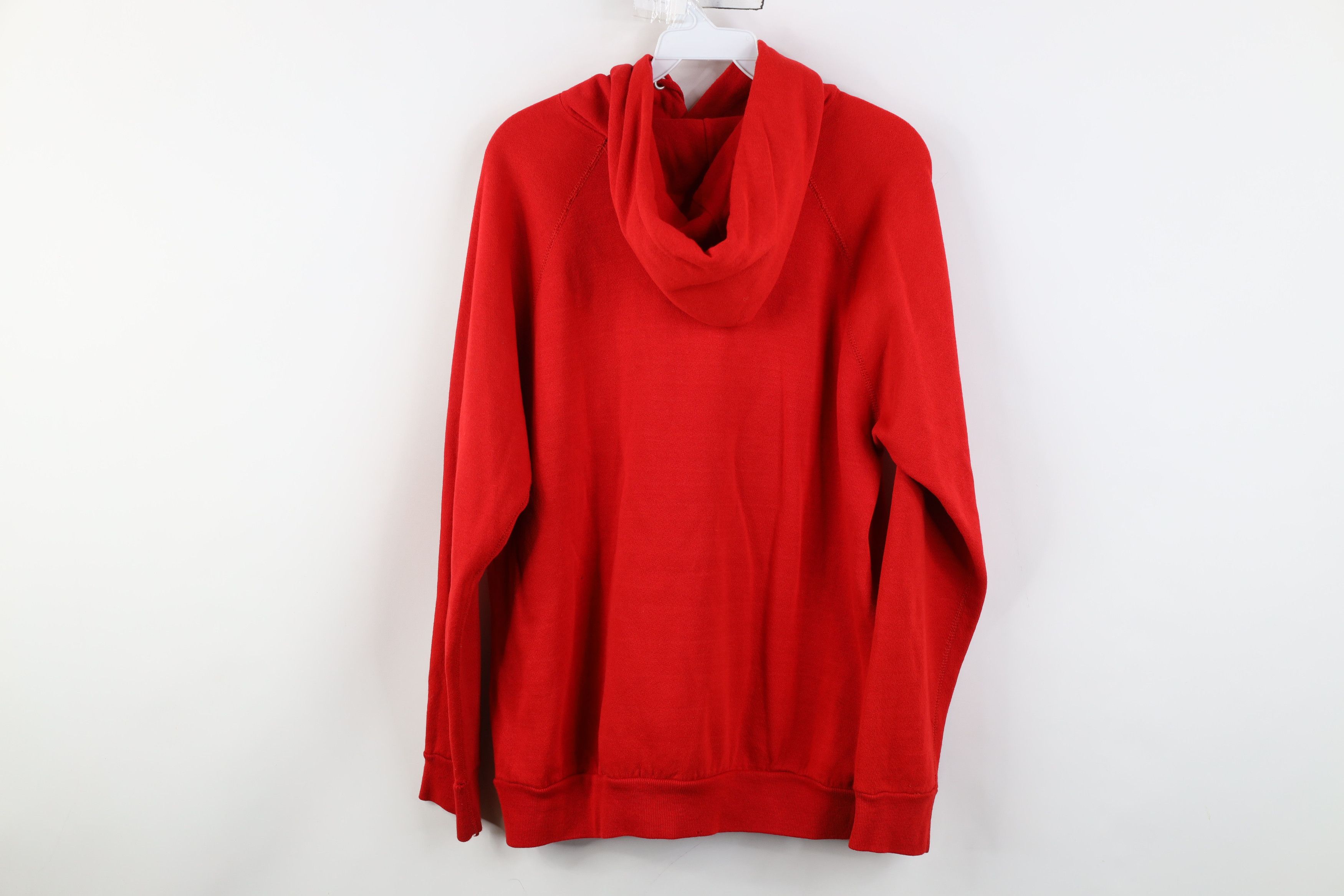 Vintage Vintage 70s Streetwear Faded Blank Hoodie Sweatshirt Red USA Size US M / EU 48-50 / 2 - 14 Thumbnail
