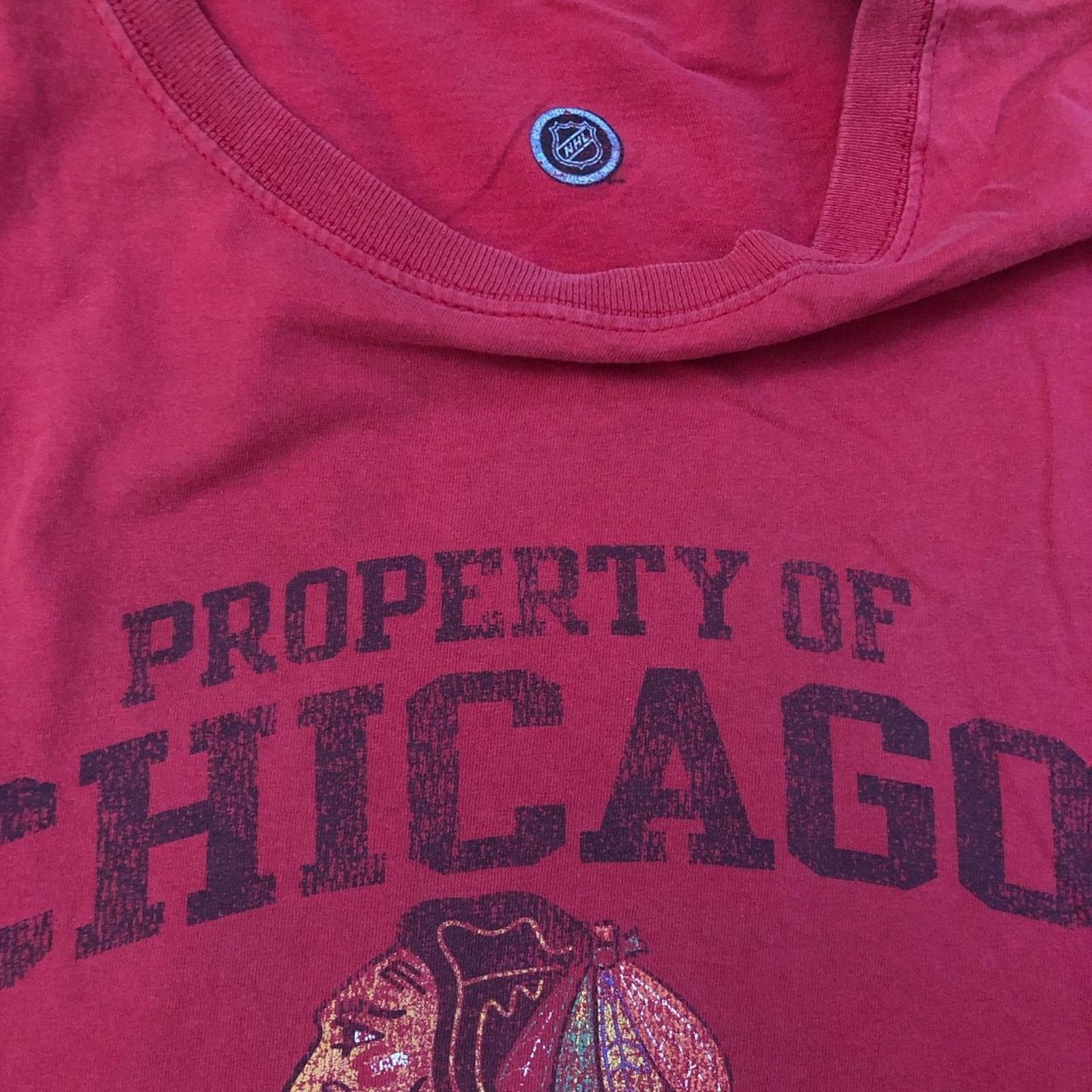 NHL Vintage Red NHL ‘Property of Chicago Blackhawks’ Graphic Tee Size US M / EU 48-50 / 2 - 5 Thumbnail
