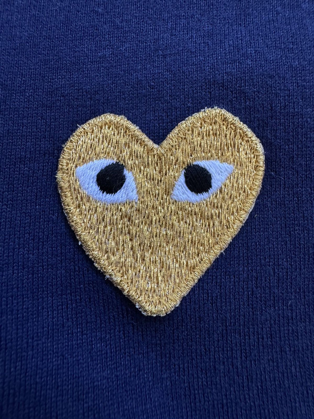 Comme des Garcons Vintage Comme Des Garcons Play Gold Blue Heart Shirt Y2K Size US S / EU 44-46 / 1 - 8 Thumbnail