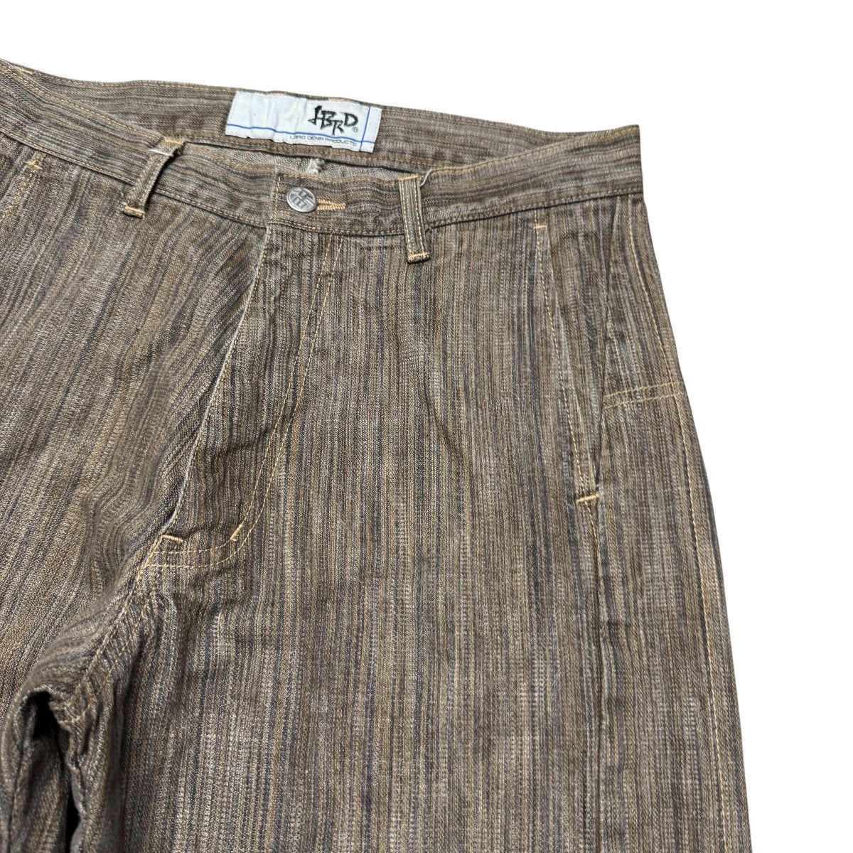 Japanese Brand LBRD Striped Denim Baggy Jeans Size US 30 / EU 46 - 5 Thumbnail