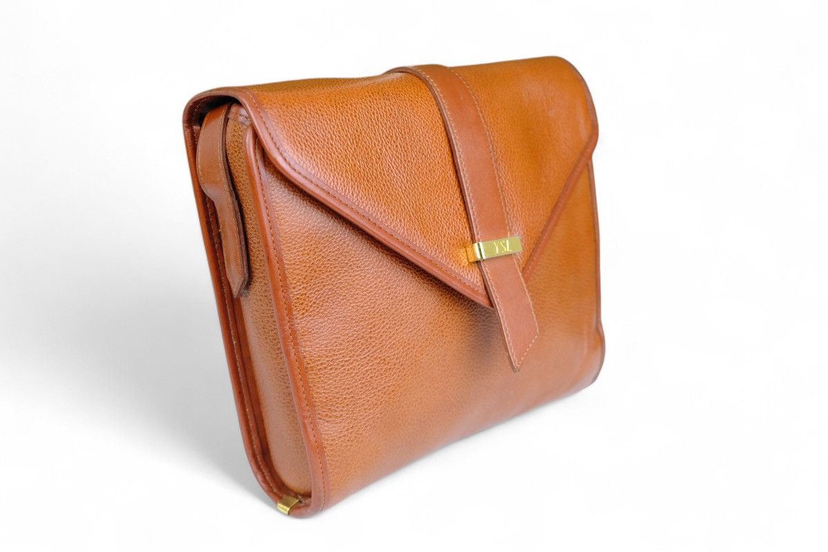 Yves Saint Laurent Authentic vintage YSL shoulder bag brown leather Size ONE SIZE - 3 Thumbnail