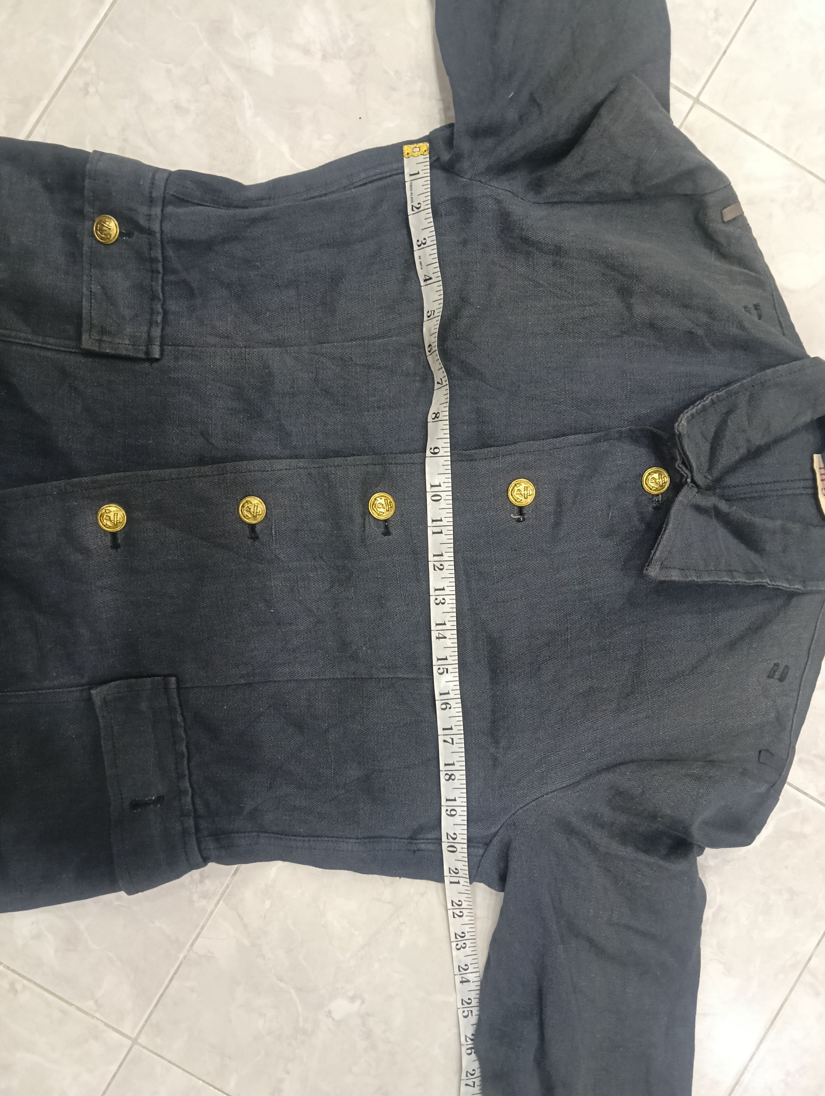 Other Vintage 50s/60s East Germany Navy Hbt Jacket Size US L / EU 52-54 / 3 - 15 Thumbnail