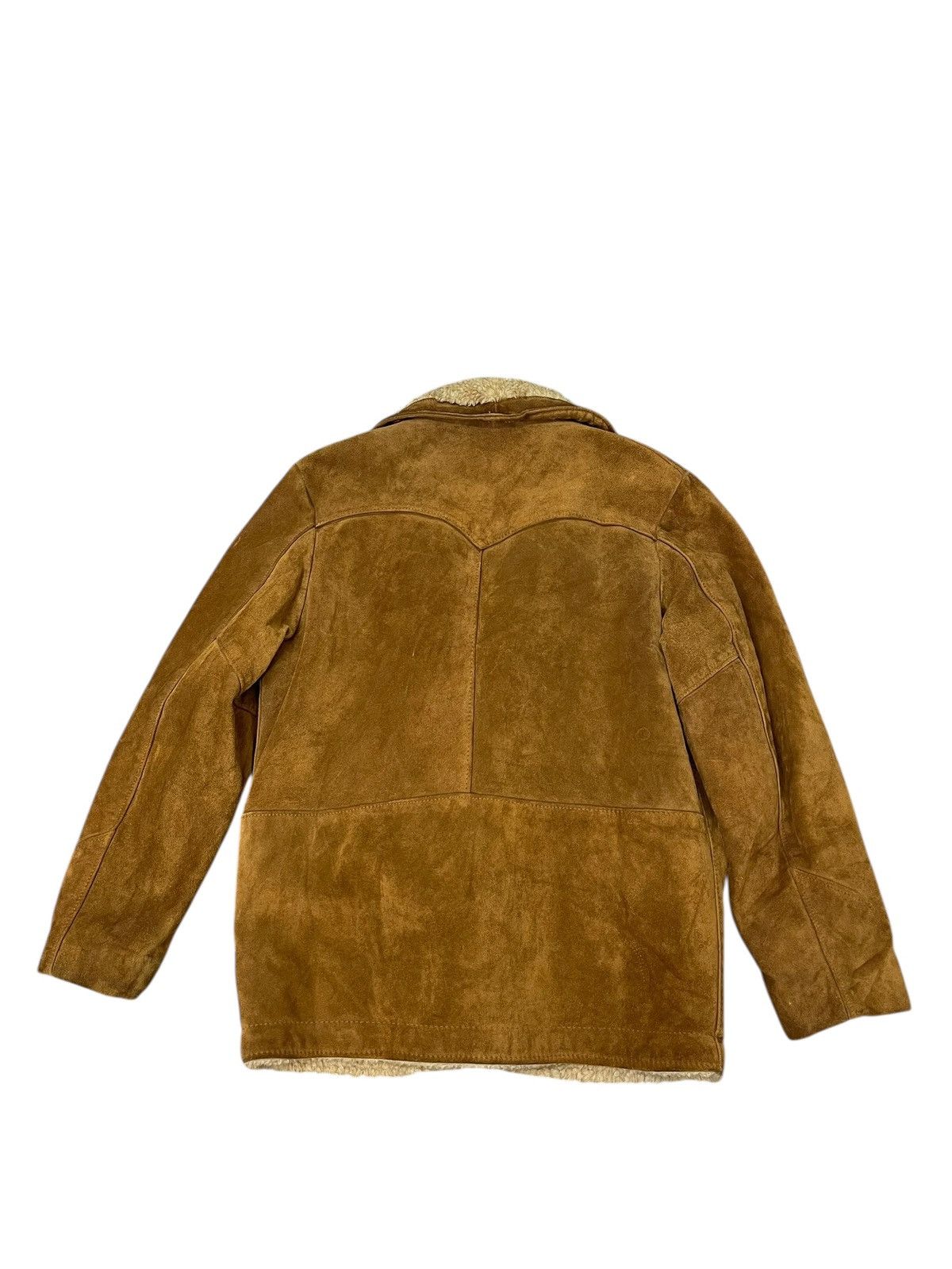 Schott Suede Leather Vtg Schott Western Shearling Sherpa Jacket 1🟦 Size US M / EU 48-50 / 2 - 8 Thumbnail