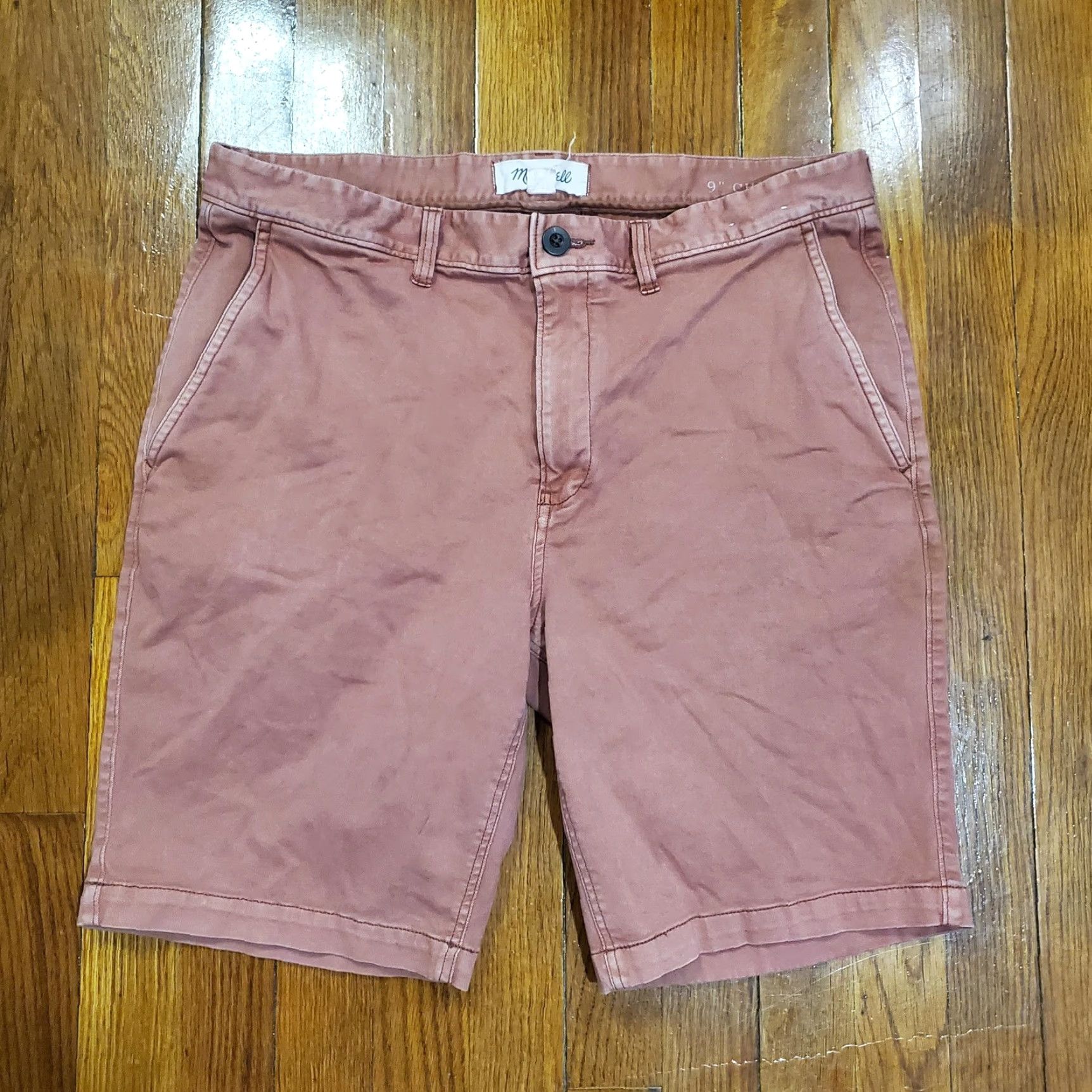 Madewell Madewell Shorts Mens 32 Pink 9 Inch Chino Flat Front Casual Classic Style SU19 Size US 32 / EU 48 - 3 Thumbnail