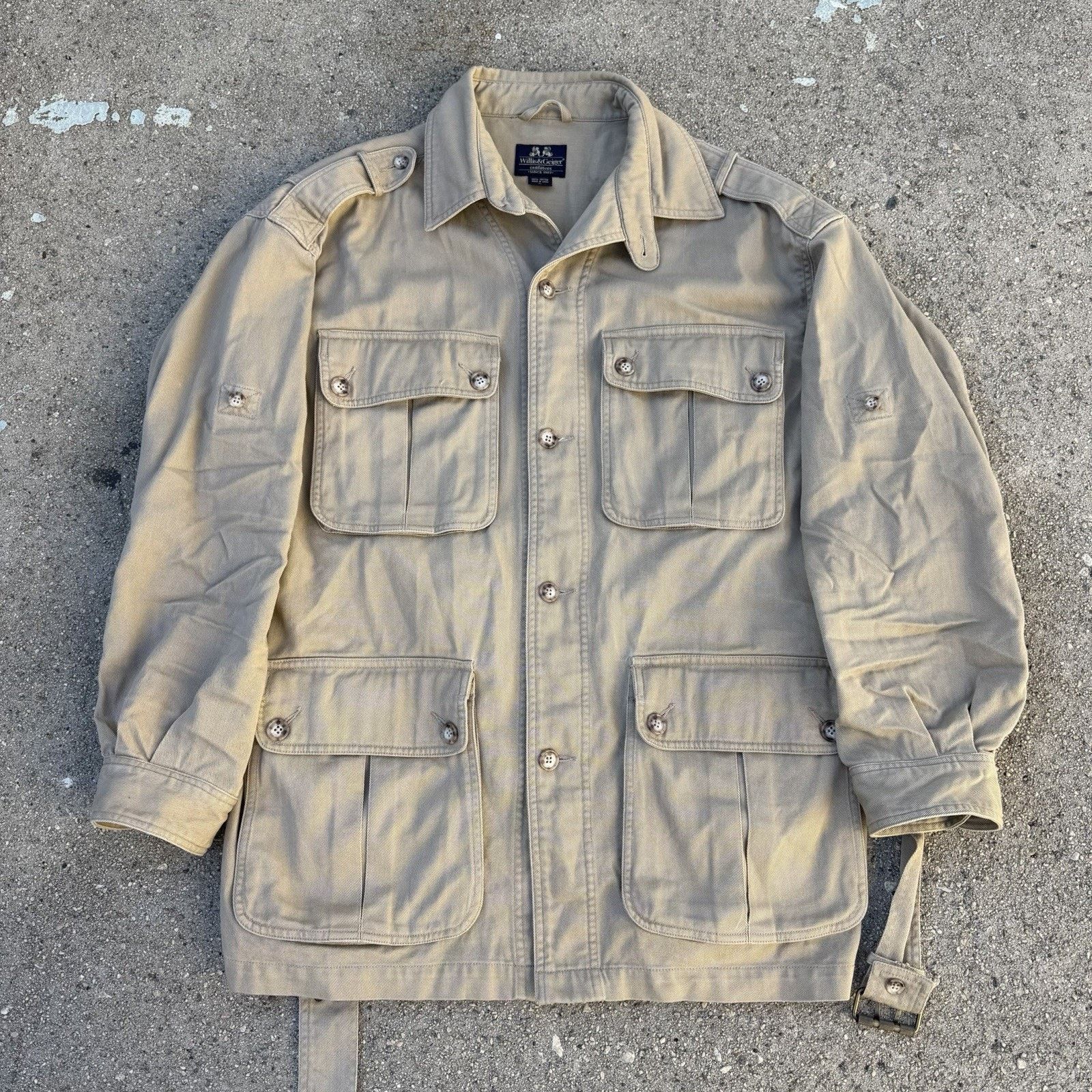 Vintage × Willis & Geiger Vintage Willis & Geiger Hemingway Beige Bush Safari Jacket Size US L / EU 52-54 / 3 - 1 Thumbnail