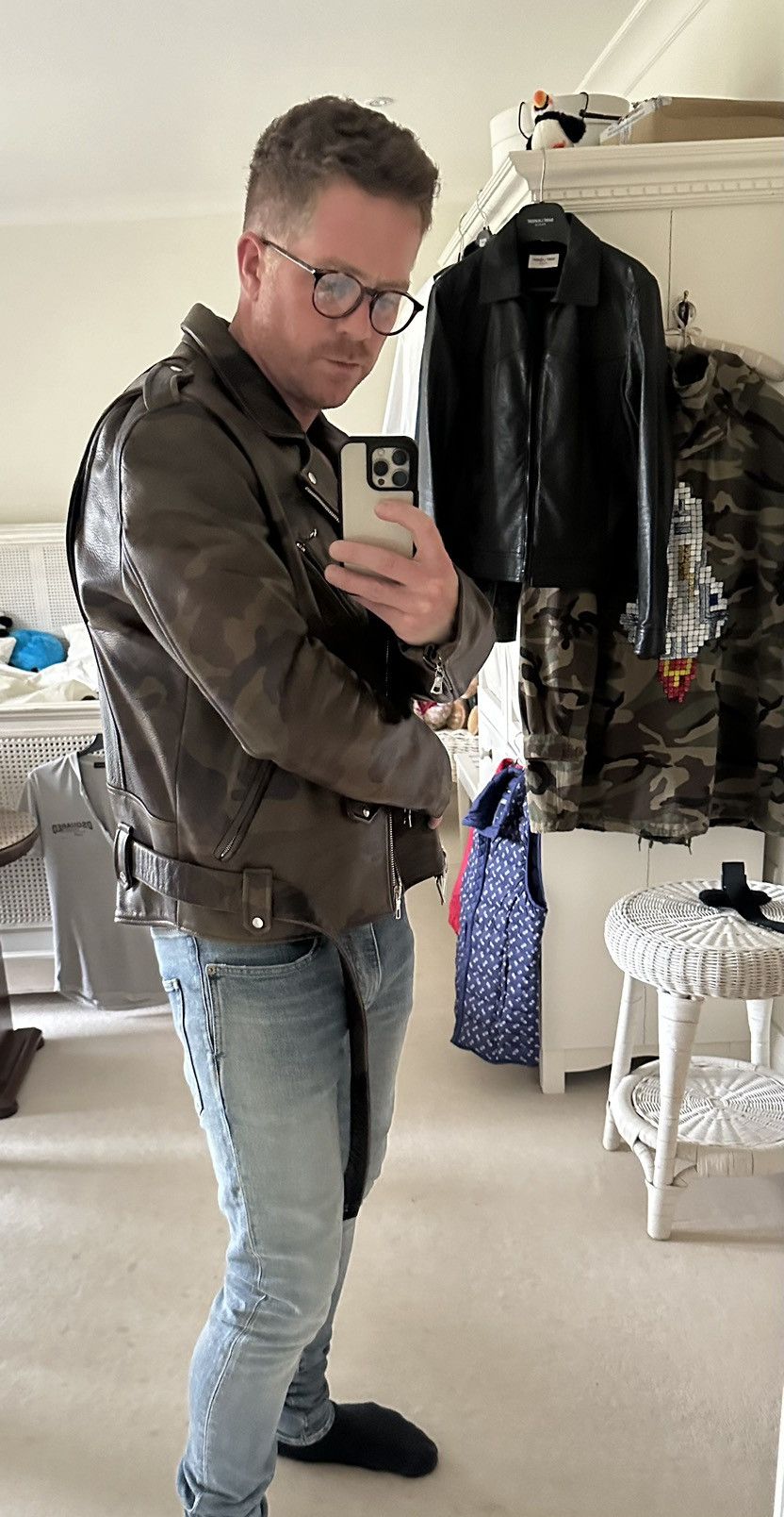 Pyer Moss The grail Pyer Moss camouflage camo biker leather jacket XL Size US XL / EU 56 / 4 - 5 Thumbnail