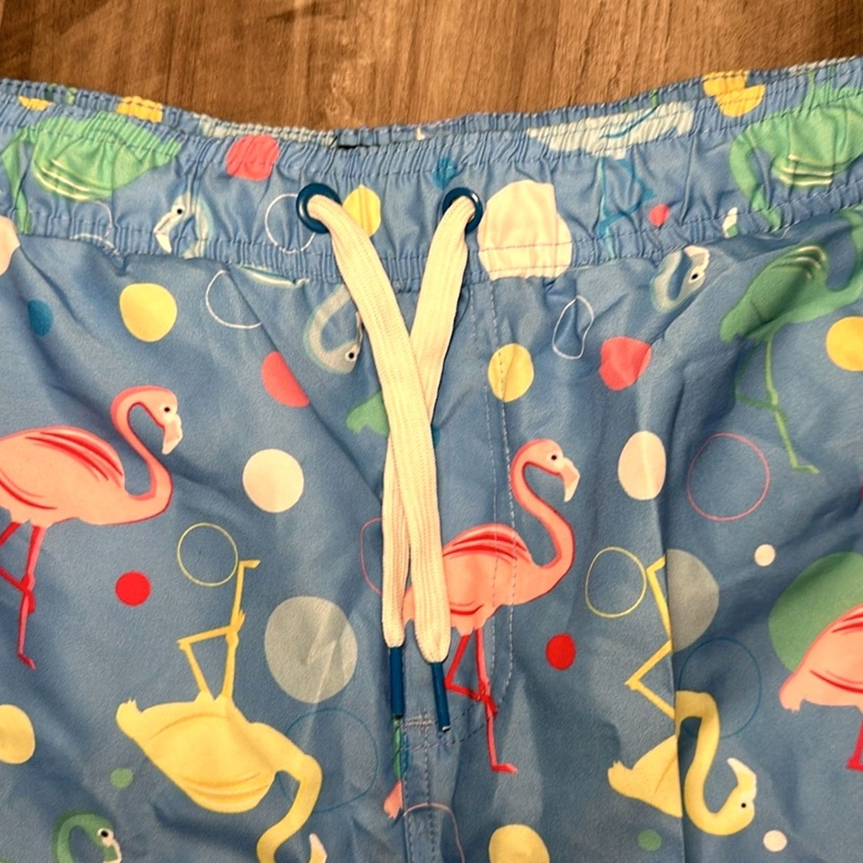 Vintage Surf Society Flamingo Swim Trunks - L Men Bottom Blue Regular NWT Size US 33 - 5 Thumbnail