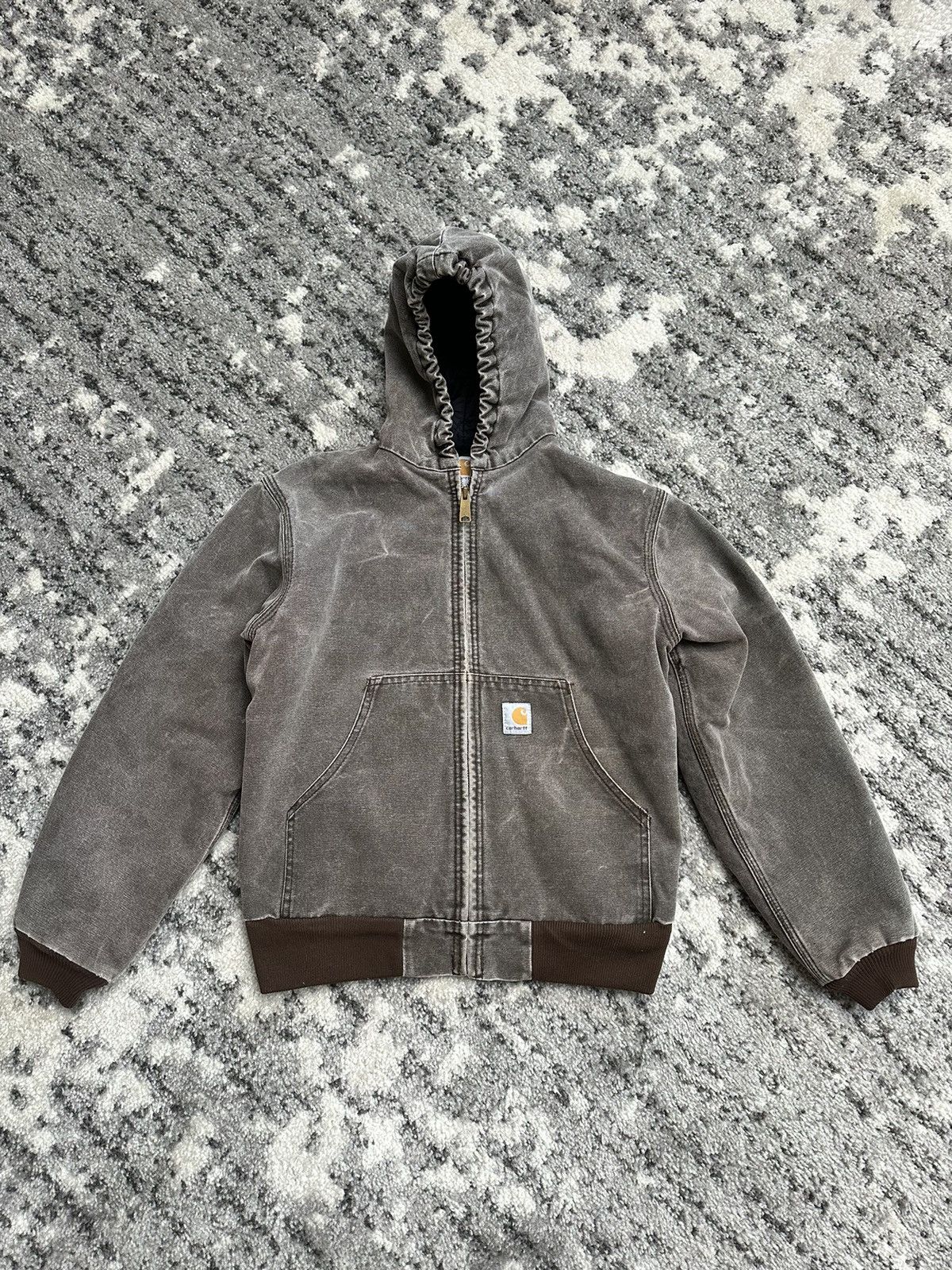 image of Avant Garde x Carhartt Vintage Carhartt Work Hoodie Jacket in Brown Gradient, Women's (Size XS)