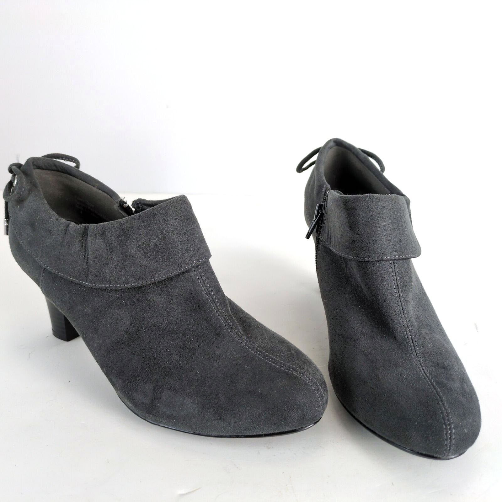 Other Coach And Four Gray Microfiber Suede 3" Heel Ankle Booties Size US 8 / IT 38 - 1 Thumbnail