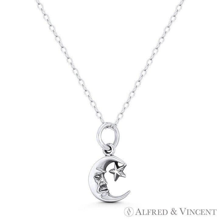 Other Crescent Moon & Star Astrological Charm 17x9mm Pendant Size ONE SIZE - 1 Preview