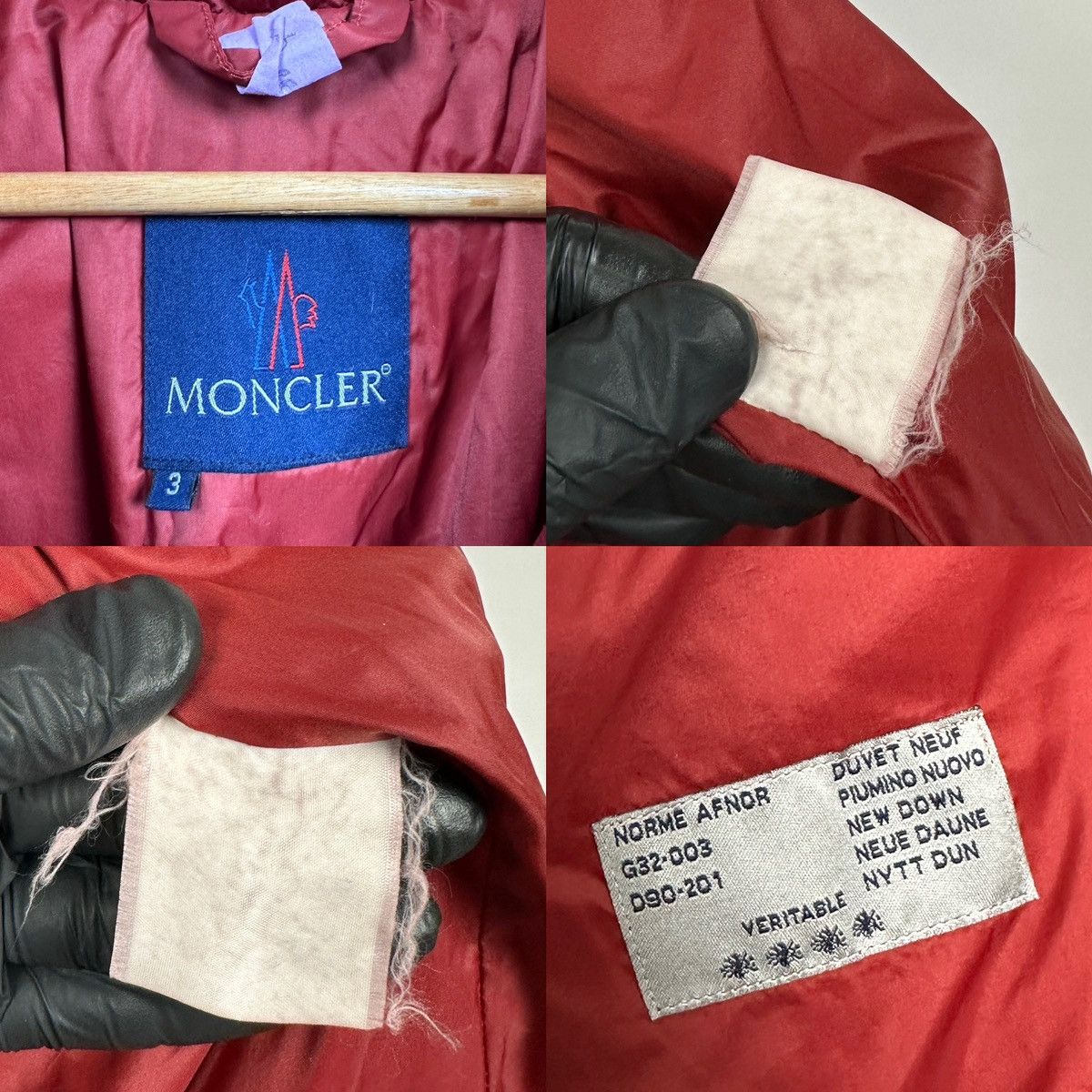 Moncler Vintage Moncler Nylon/Down Burgundy Puffer Jacket Size US L / EU 52-54 / 3 - 24 Thumbnail