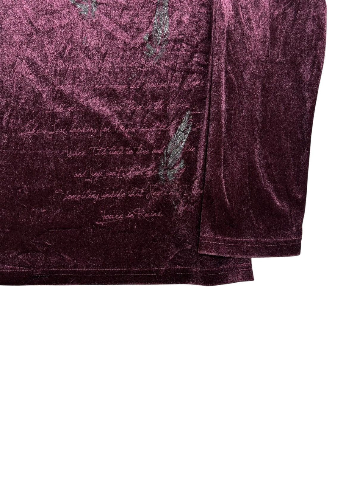 BUFFALO BOBS 2000s Semantic Design - Velvet Poem V Neck Longsleeve Size US M / EU 48-50 / 2 - 4 Thumbnail