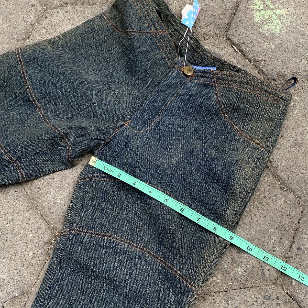 Japanese Brand Deep to deep flare jeans mix leather pocket Size 27" / US 4 / IT 40 - 12 Thumbnail