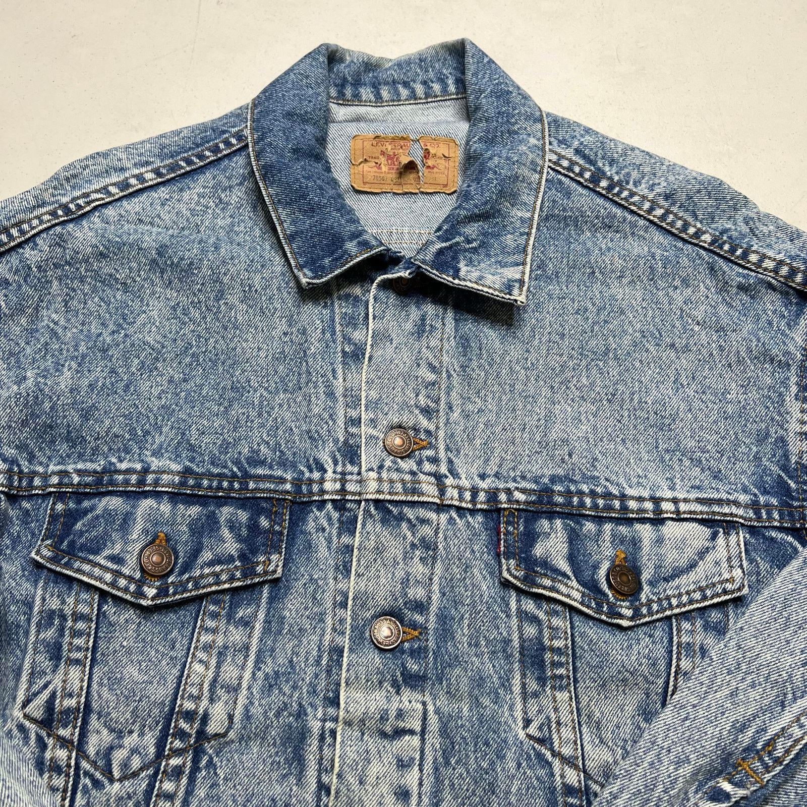 Levi's Vintage Levi’s 70507 Acid Wash Denim Trucker Jacket USA L Size US L / EU 52-54 / 3 - 2 Thumbnail