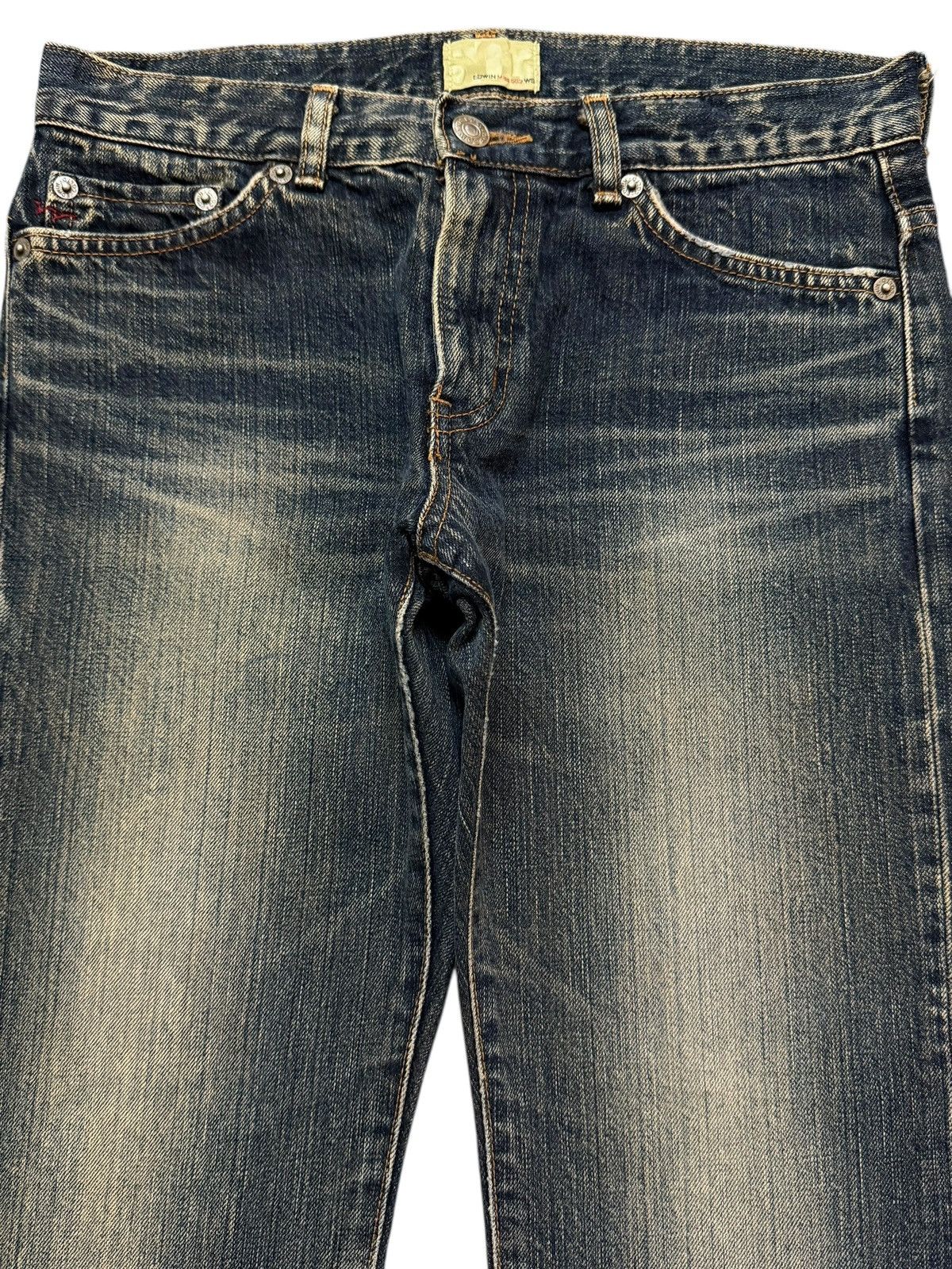 Edwin Vintage 90 Edwin 505 Blue Faded Wash Wide Leg Flare Jeans Size 28" / US 6 / IT 42 - 3 Thumbnail