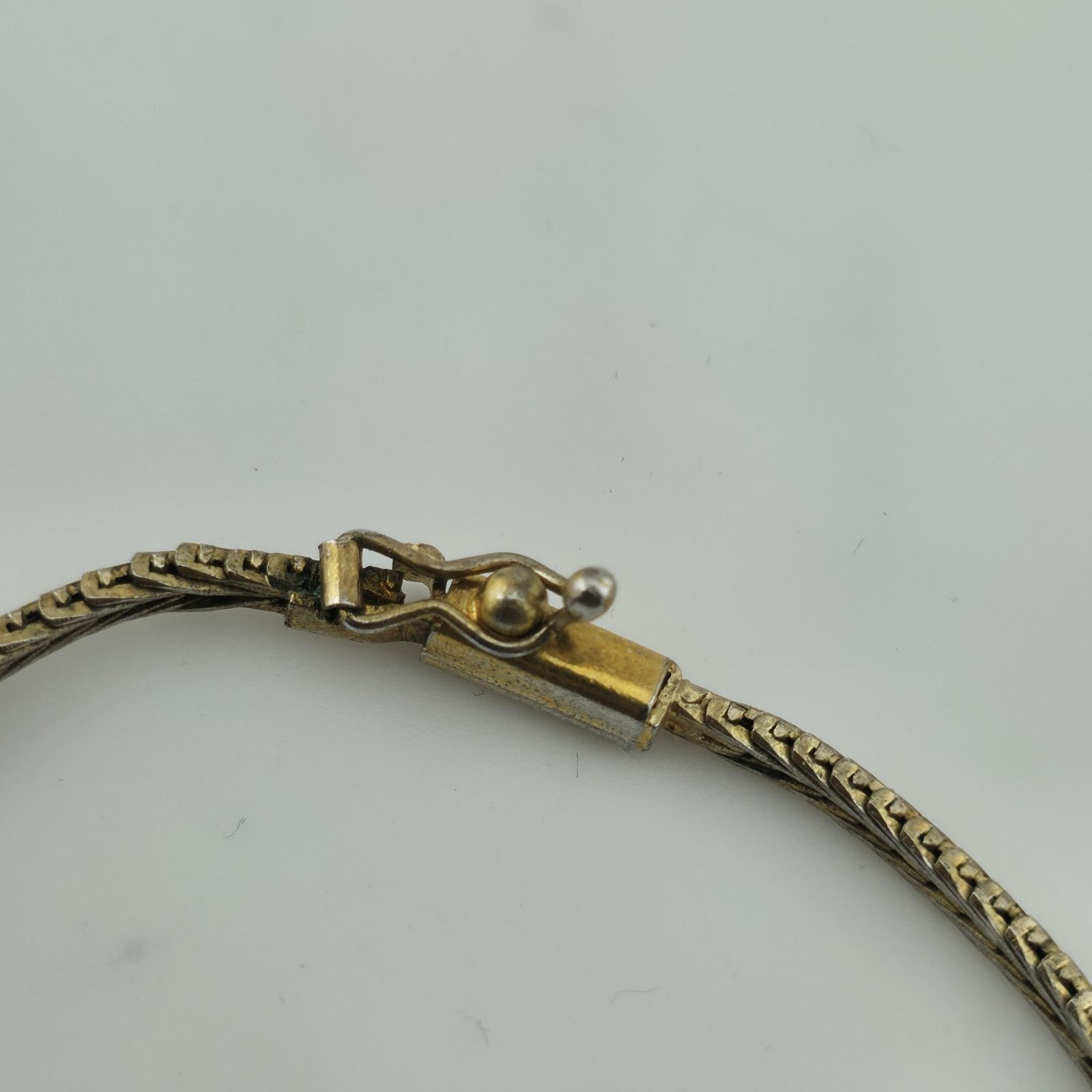 Other Sterling Silver Bracelet Two Tone Bracelet Panel Link 7" Size ONE SIZE - 13 Thumbnail