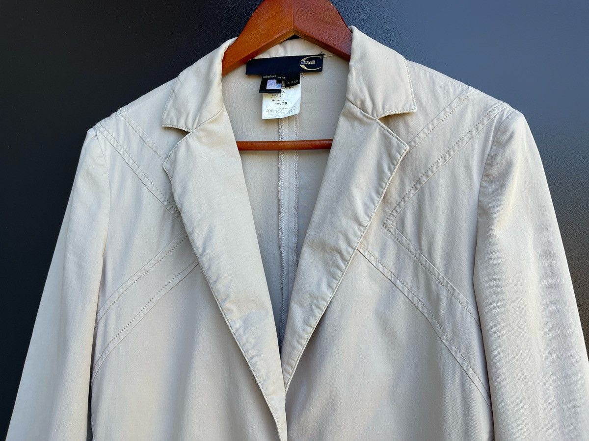 Roberto Cavalli Roberto Just CAVALLI Blazer Beige Cotton 1 Button Jacket Size M / US 6-8 / IT 42-44 - 2 Thumbnail