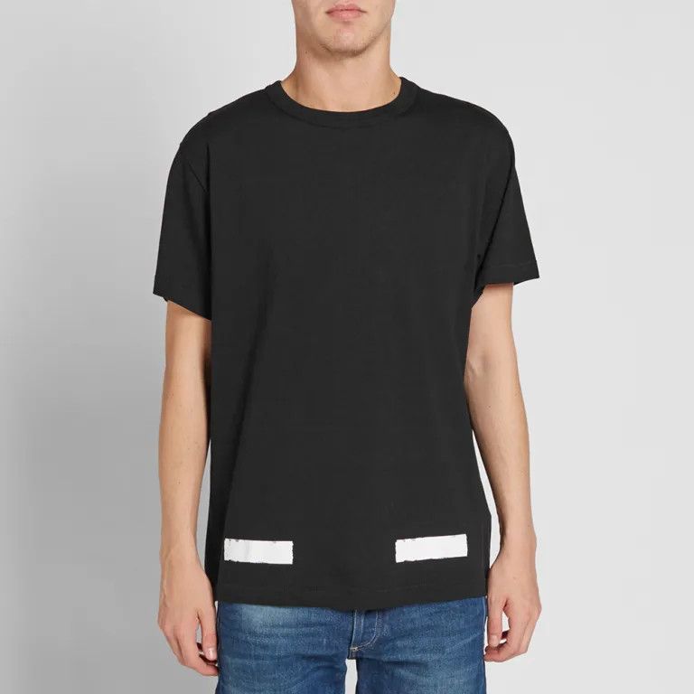 Off-White Black Brushed Diagonals Logo Oversized T-Shirt Size US XS / EU 42 / 0 - 2 Thumbnail