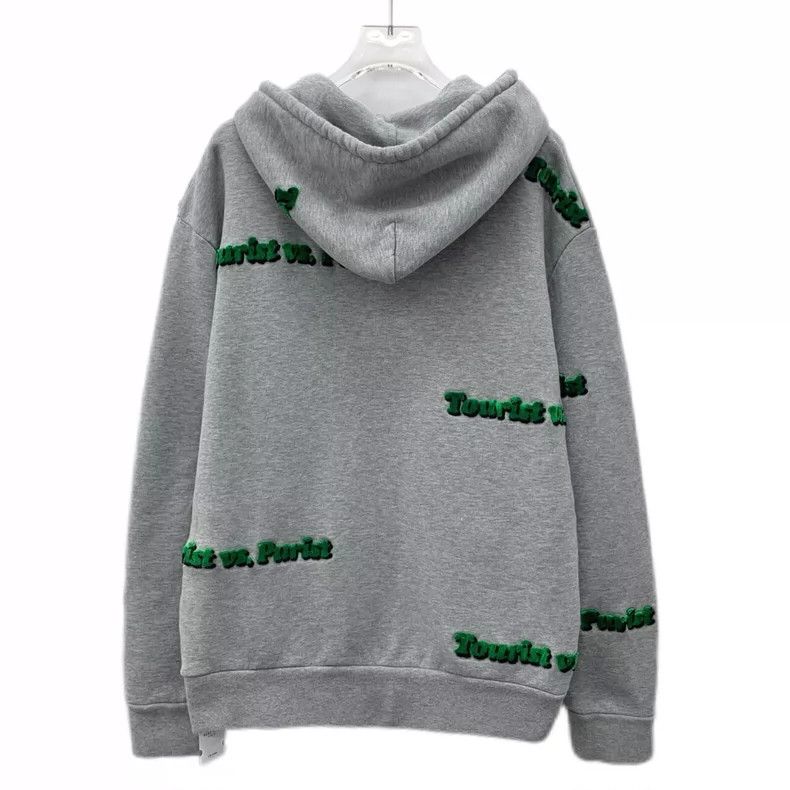 Louis Vuitton Louis Vuitton Grey letter-flocked cotton hooded drawstring Size US M / EU 48-50 / 2 - 2 Thumbnail