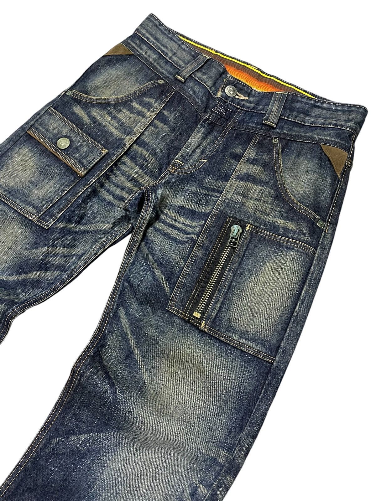 Edwin × Hysteric Glamour × Japanese Brand Edwin Bush Pocket Mud Wash Claw Mark Loose Denim Pants Size US 32 / EU 48 - 10 Thumbnail