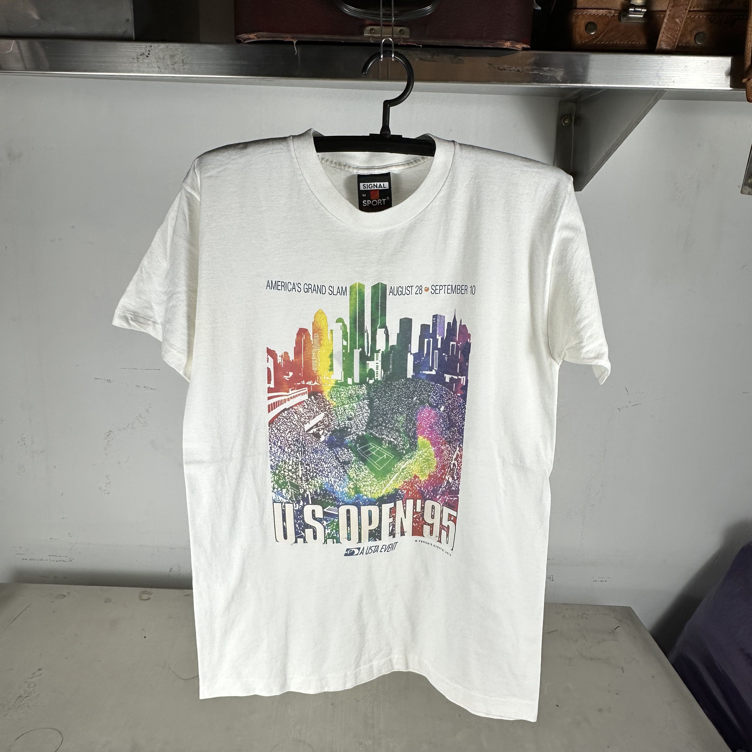 Vintage 1995 US Open Tennis Championship Single Stitch T-shirt Size US M / EU 48-50 / 2 - 1 Thumbnail