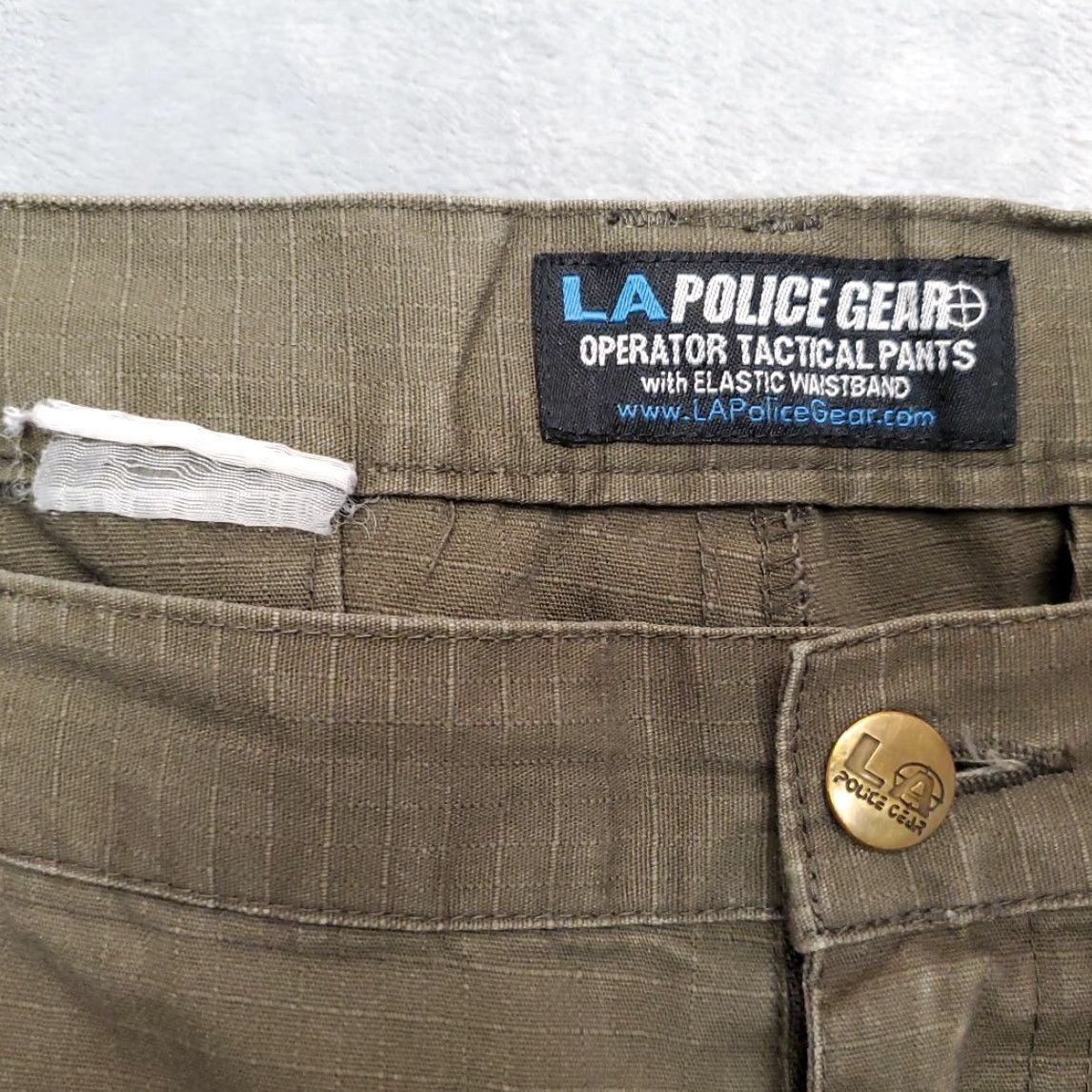 Vintage LA Police Gear Pants Mens 42x31 Green Tactical Ripstop Flat Front Chino Outdoor Shirt? Size US 42 / EU 58 - 6 Thumbnail