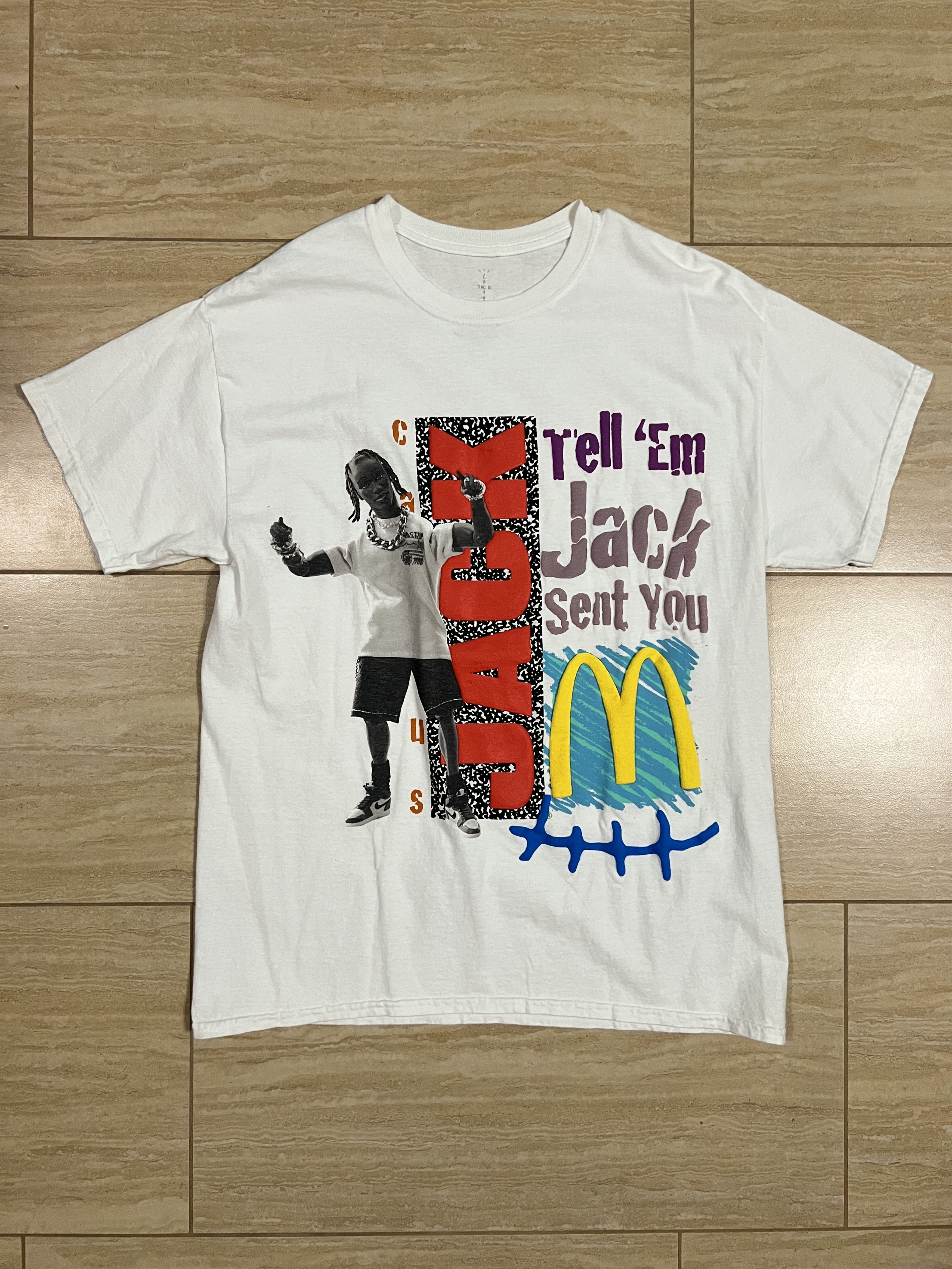 Size M Cactus Jack Travis Scott x McDonald's Smile T-Shirt