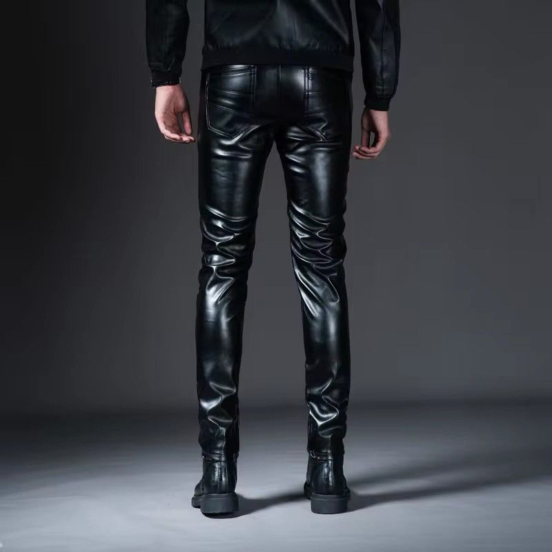 Japanese Brand × Vintage Motorcycle Biker Punk Gothic Faux Leather Pants Size US 32 / EU 48 - 4 Thumbnail