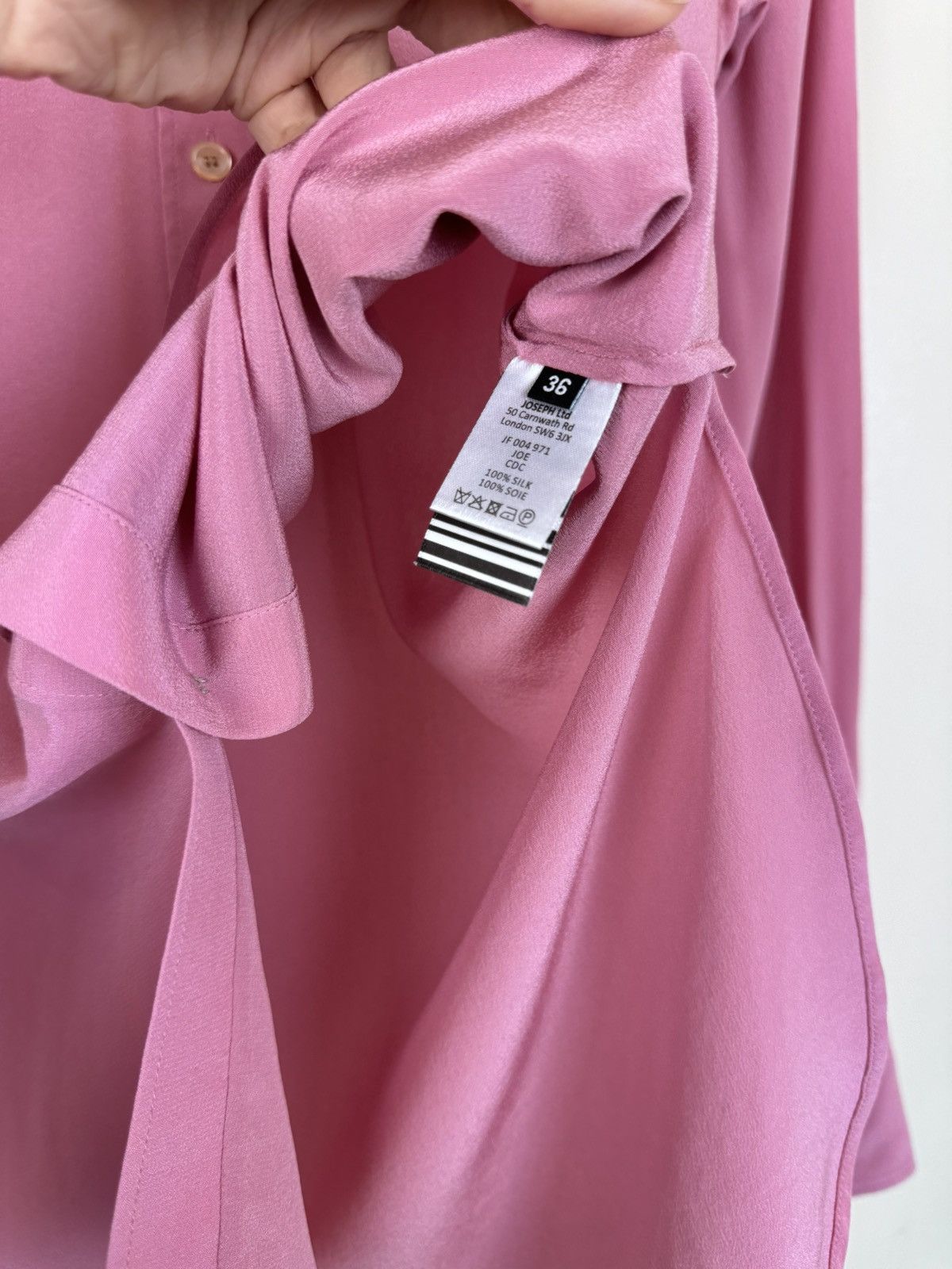 Joseph Joseph 100% Silk Joe Shirt Crepe Blouse Loro Piana Style S Size S / US 4 / IT 40 - 8 Thumbnail