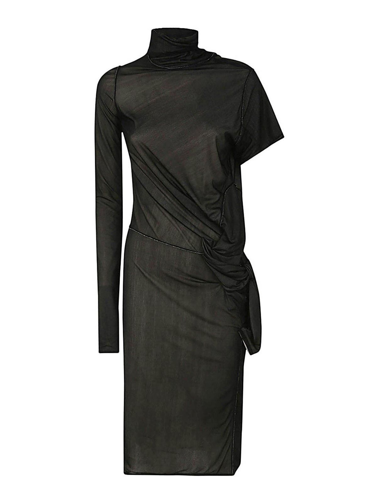 Maison Margiela o1y0625 Midi Dress in Black Size S / US 4 / IT 40 - 1 Thumbnail