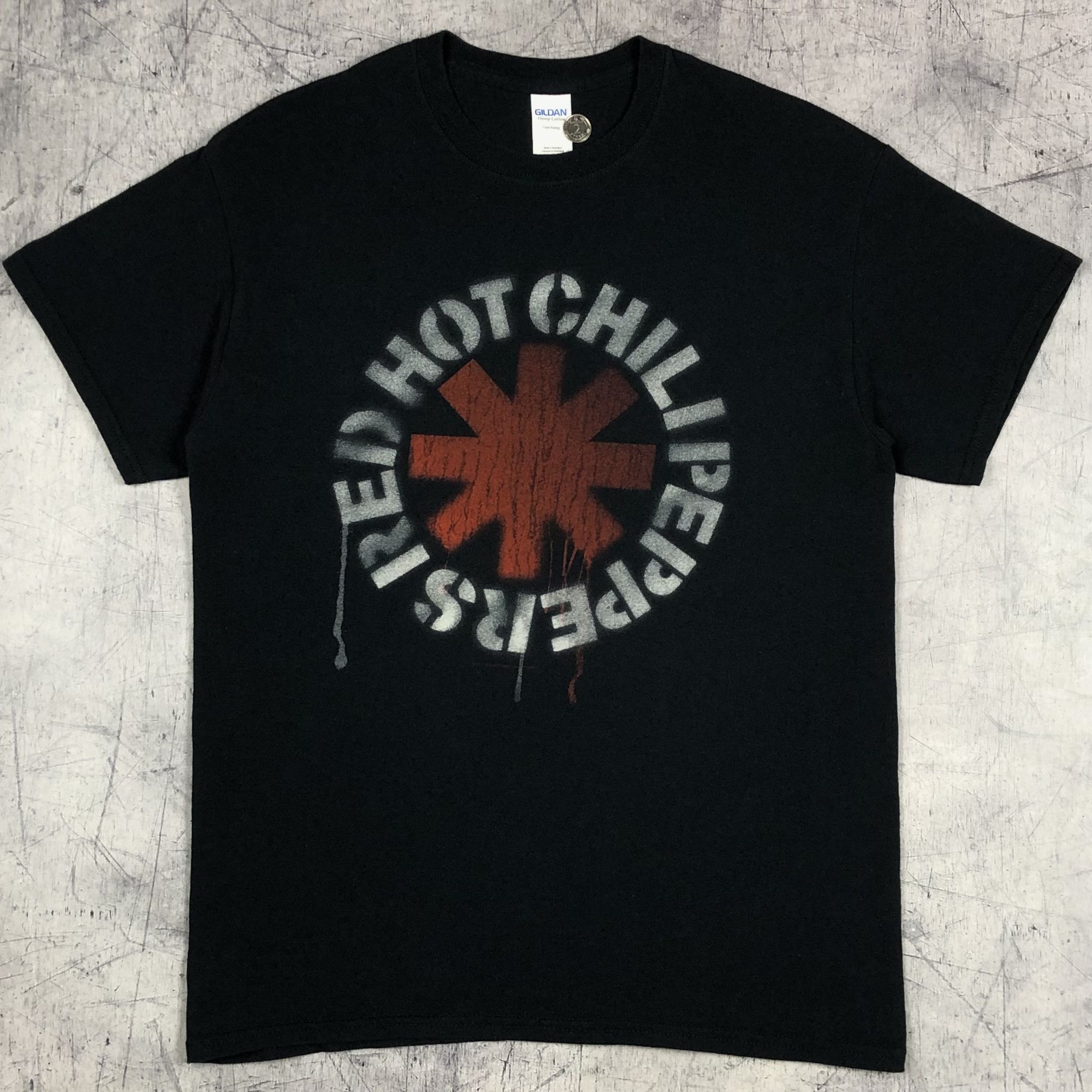 Pre-owned Band Tees Vintage Red Hot Chilli Peppers California Usa Tee Y2k In Black
