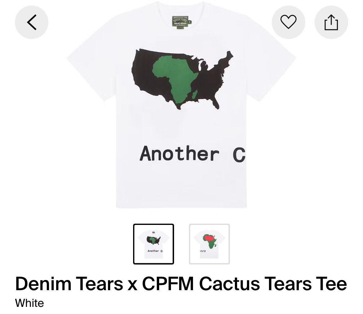 Denim Tear White Another Country Tee