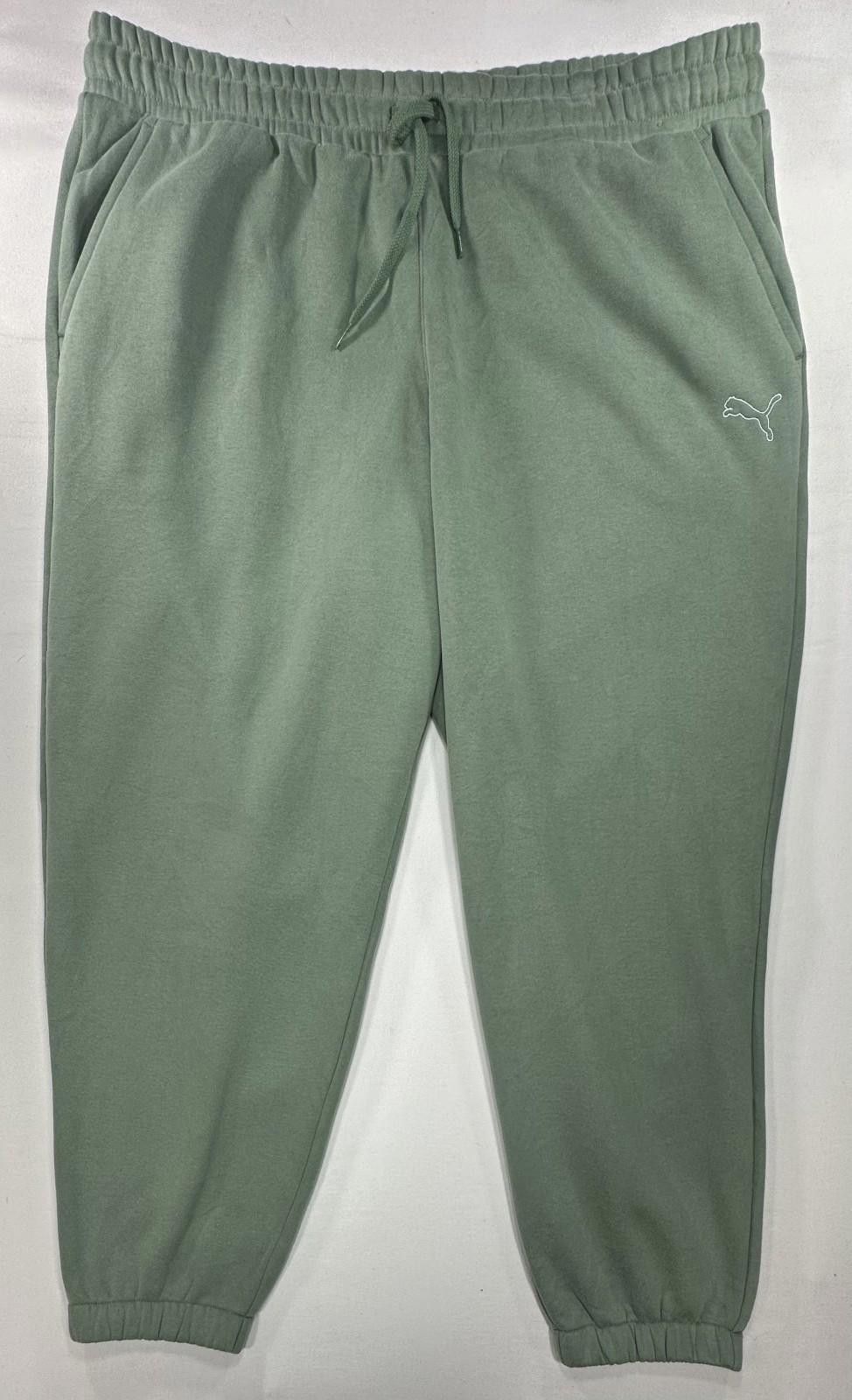Puma Puma Elastic Waist Drawstring Sweatpants Green Unisex 2XL Size US 40 / EU 56 - 1 Thumbnail