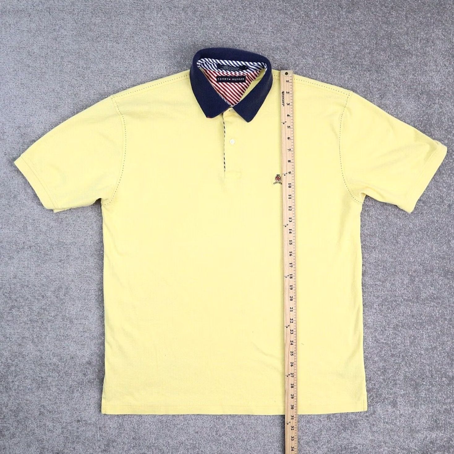 Tommy Hilfiger Tommy Hilfiger XL Yellow Short Sleeve Polo Shirt Size US XL / EU 56 / 4 - 3 Thumbnail