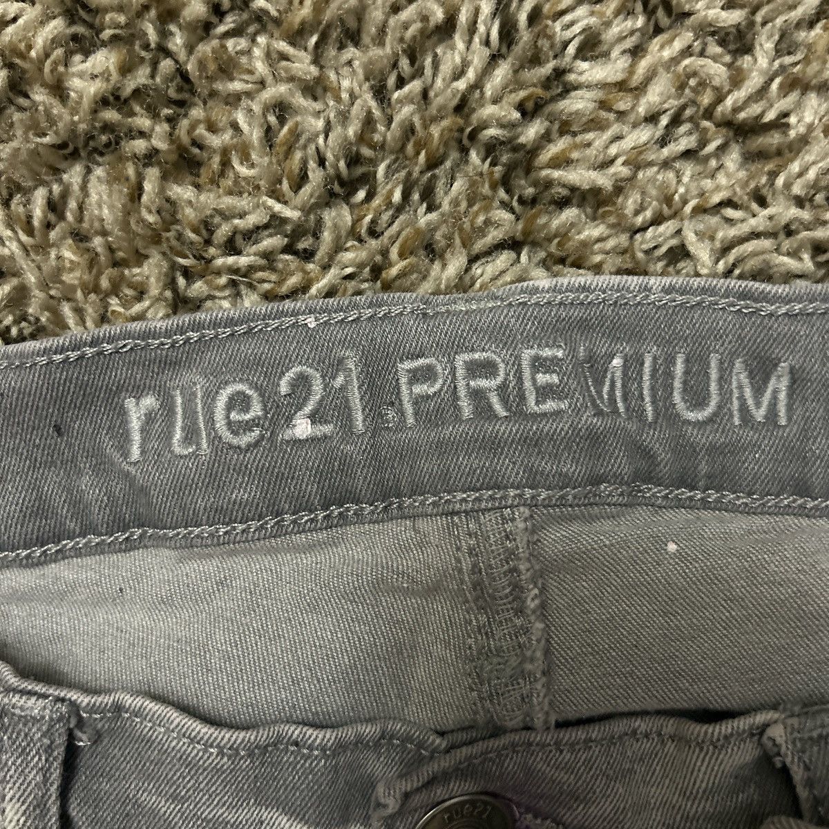 rue21 grey and purple jeans Size US 34 / EU 50 - 1 Thumbnail