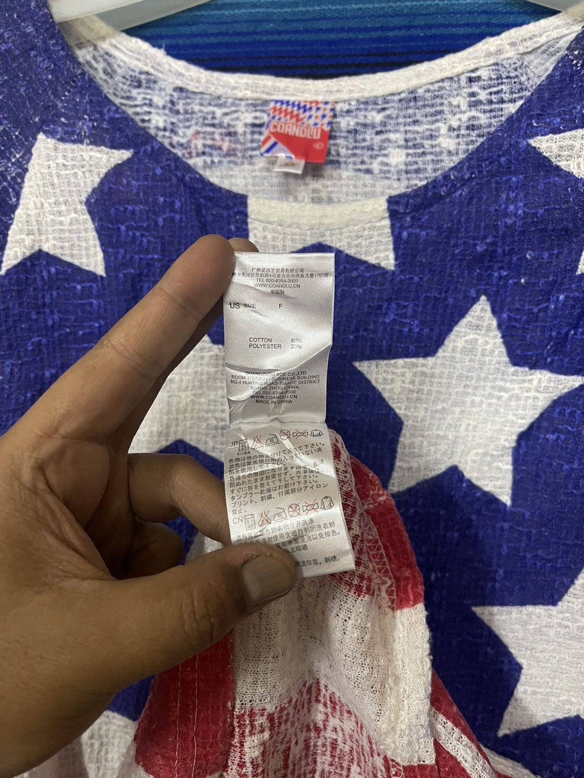 Designer × Japanese Brand VERY RARE 🔥 Co&Lu American Flag Tshirt Size ONE SIZE - 8 Thumbnail