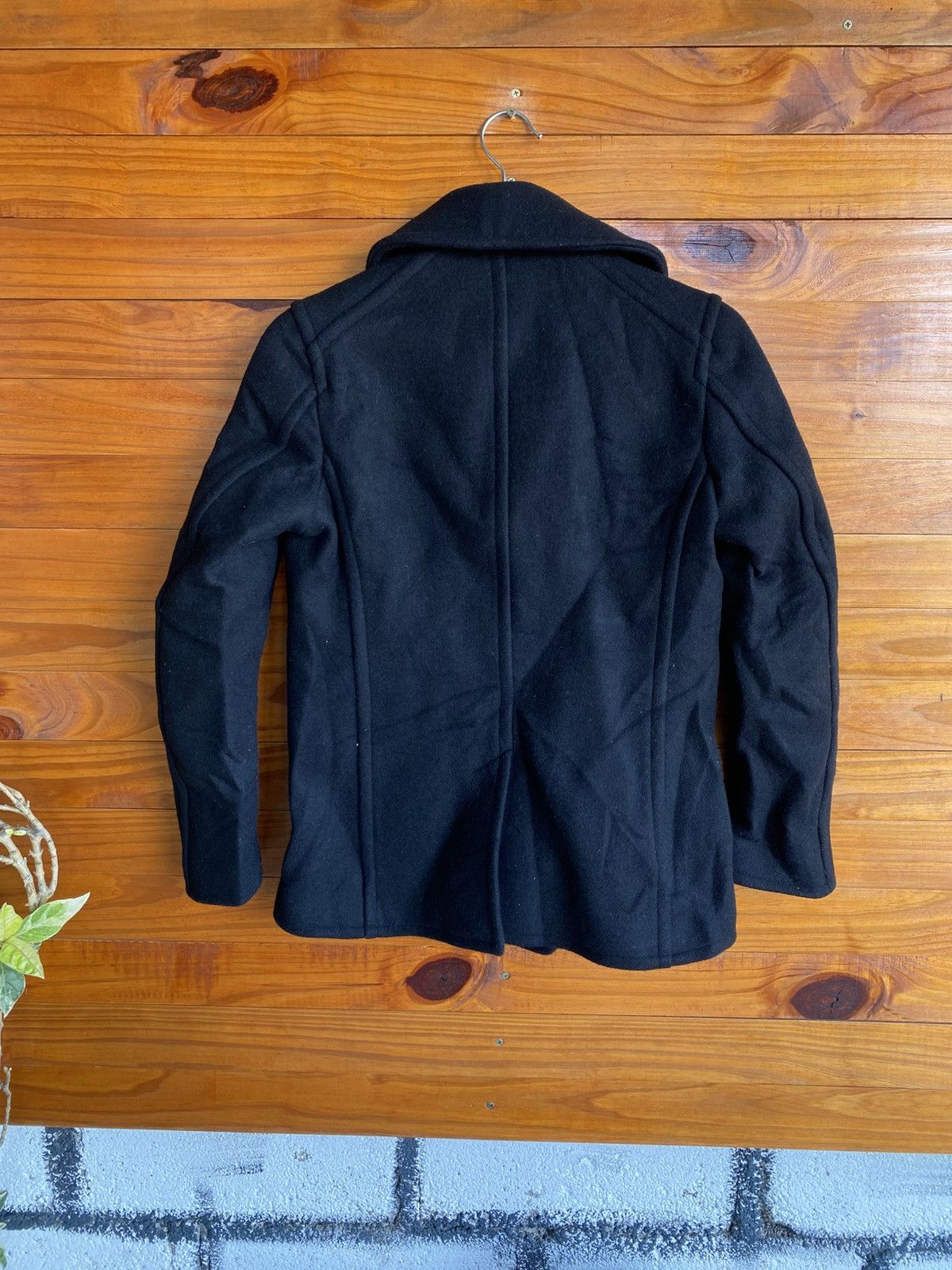 Jun Takahashi Violet Buffalo Wallows Black Wool Pea Coat Outerwear Size US XXS / EU 40 - 7 Thumbnail